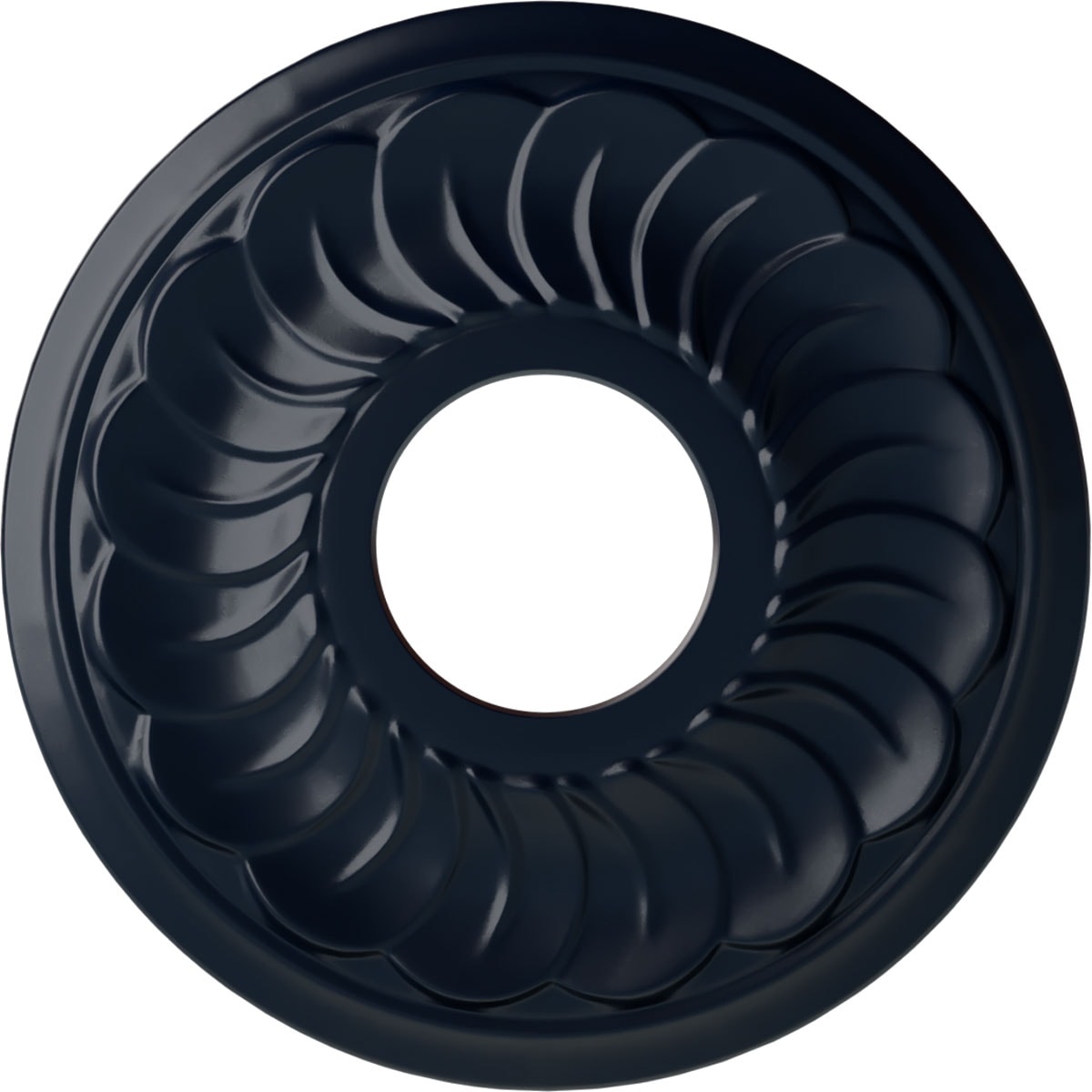 Ekena Millwork CM11BLMDF Blackthorn 11.75-in W x 11.75-in L Painted Midnight Dream Polyurethane Whole Ceiling Medallion