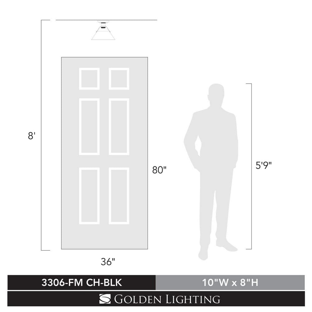 Golden Lighting A-GL-3306-FM PW-AB flushmounts - View #5