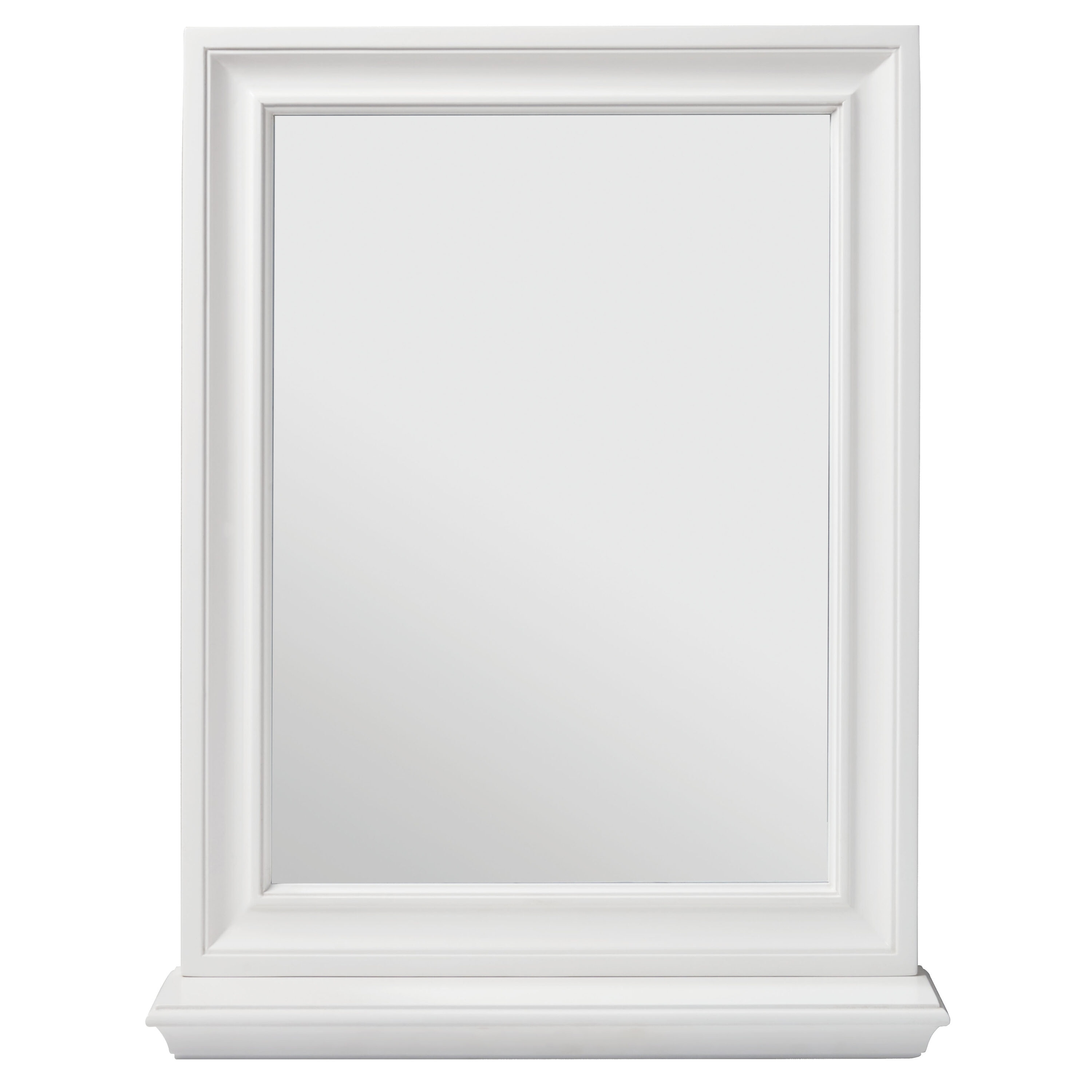 CRAFT + MAIN CHWM2430 Cherie 23.18-in x 30-in Framed Rectangle Bathroom Vanity Mirror ( White )