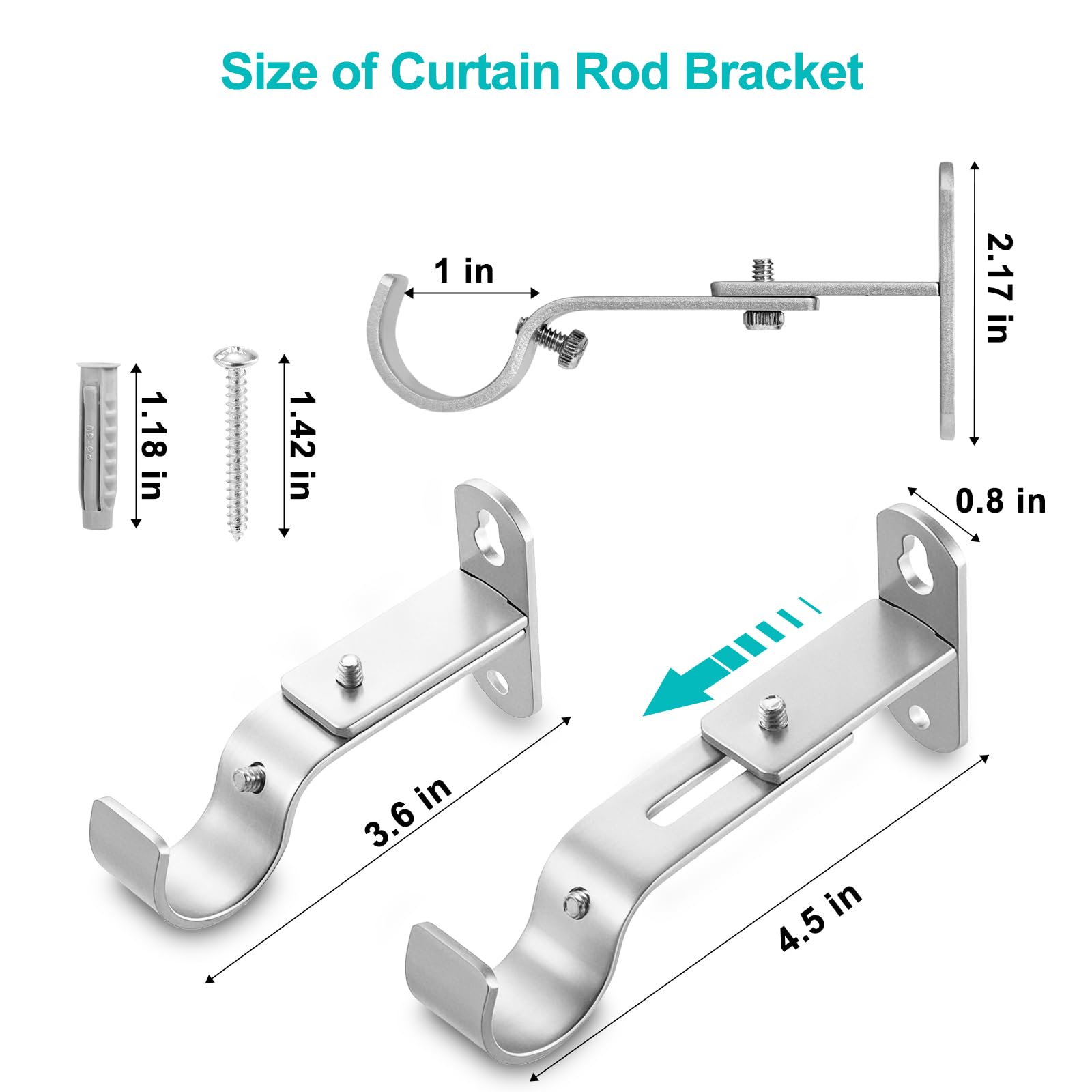 Phewnyzo LPW0812W494 Curtain-Brackets - View #3