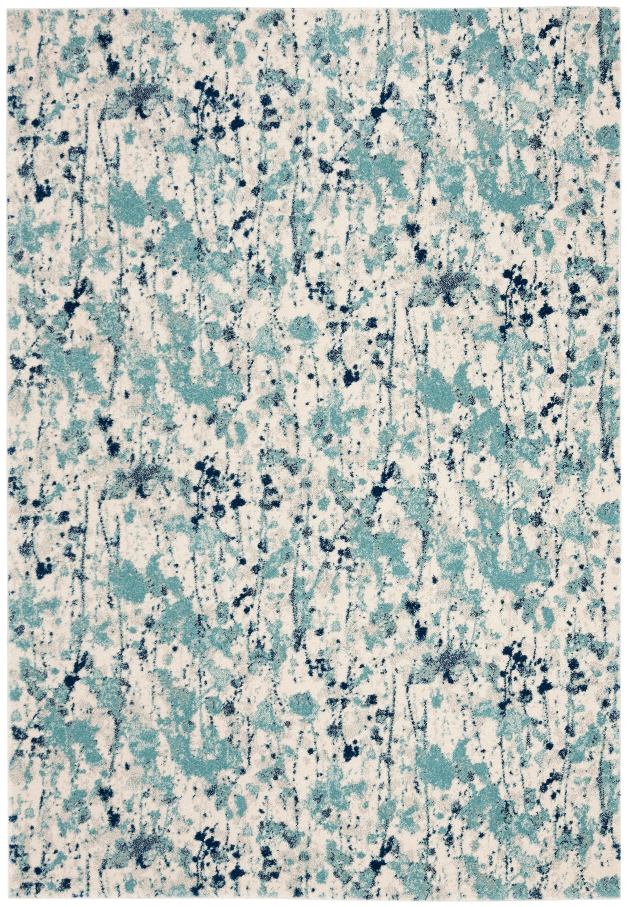 Safavieh EVK284M-5 Evoke Dolance 5 x 8 (ft) Loomed Synthetic Ivory/Blue Rectangular Indoor Abstract Bohemian/Eclectic Area rug