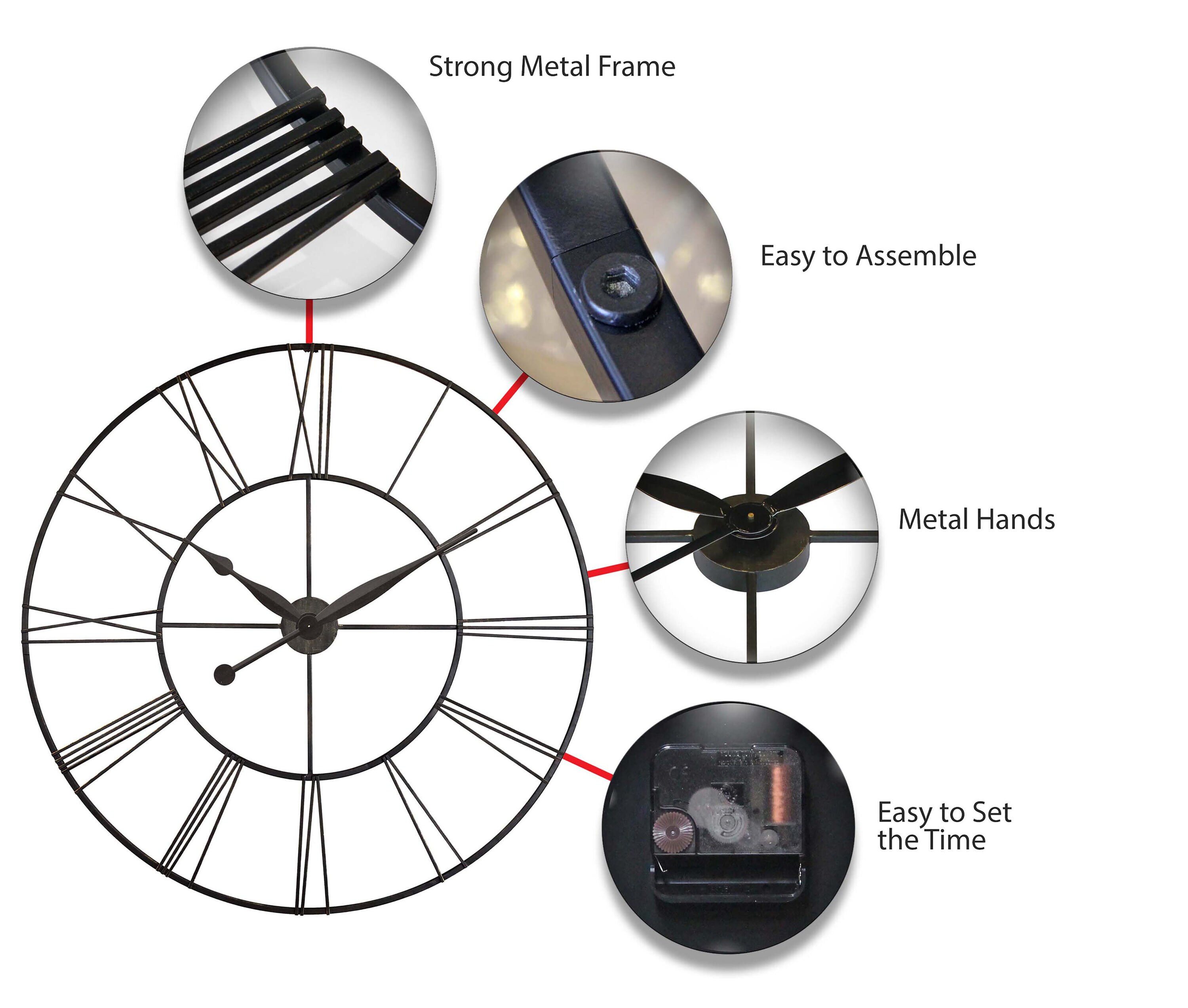 Infinity Instruments 14734BK-45 Indoor-Outdoor-Clocks - View #4