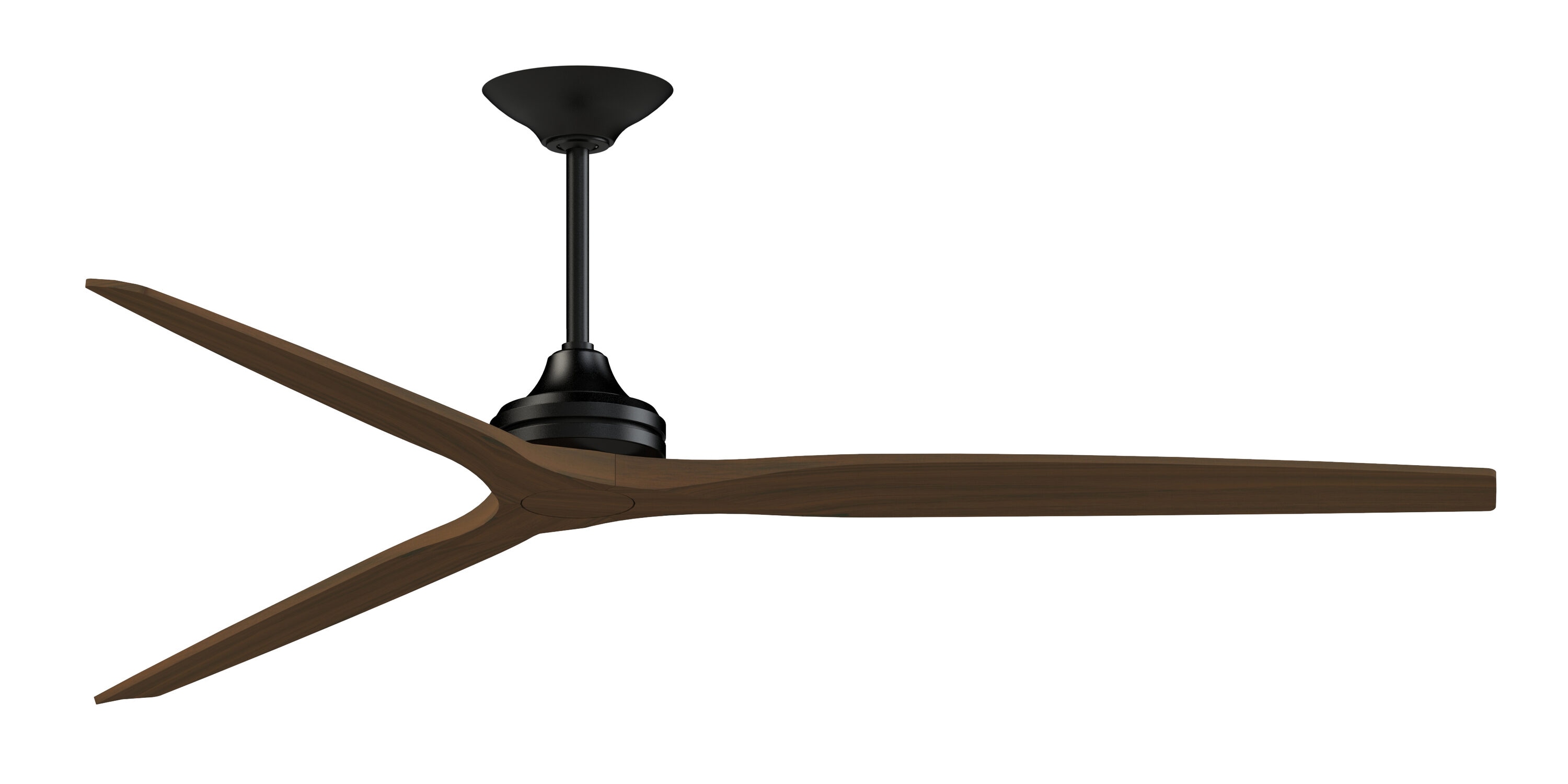 Fanimation FPD6721BBL-84WK Spitfire 84-in Outdoor Smart Black with Whiskey Wood Blades Propeller Ceiling Fan Light Kit Compatible - Remote Included ( 3 -Blade )