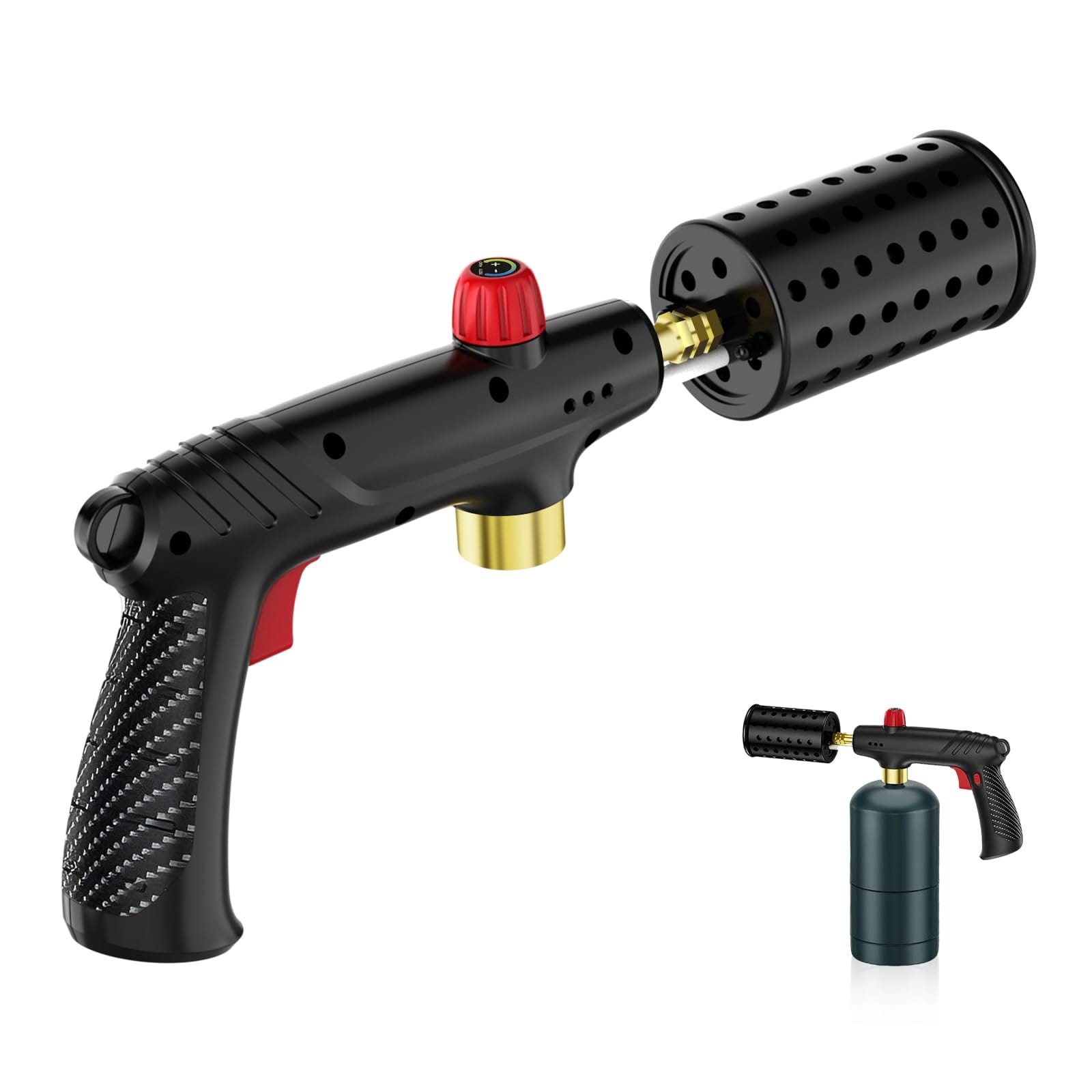 Justincity Propane Torch Gun Adjustable Flame Handheld Torch Head Wide Nozzle Safety Lock for BBQ Grill Sous Vide Campfire Charcoal Lighting 1 Piece #LJT0422S24