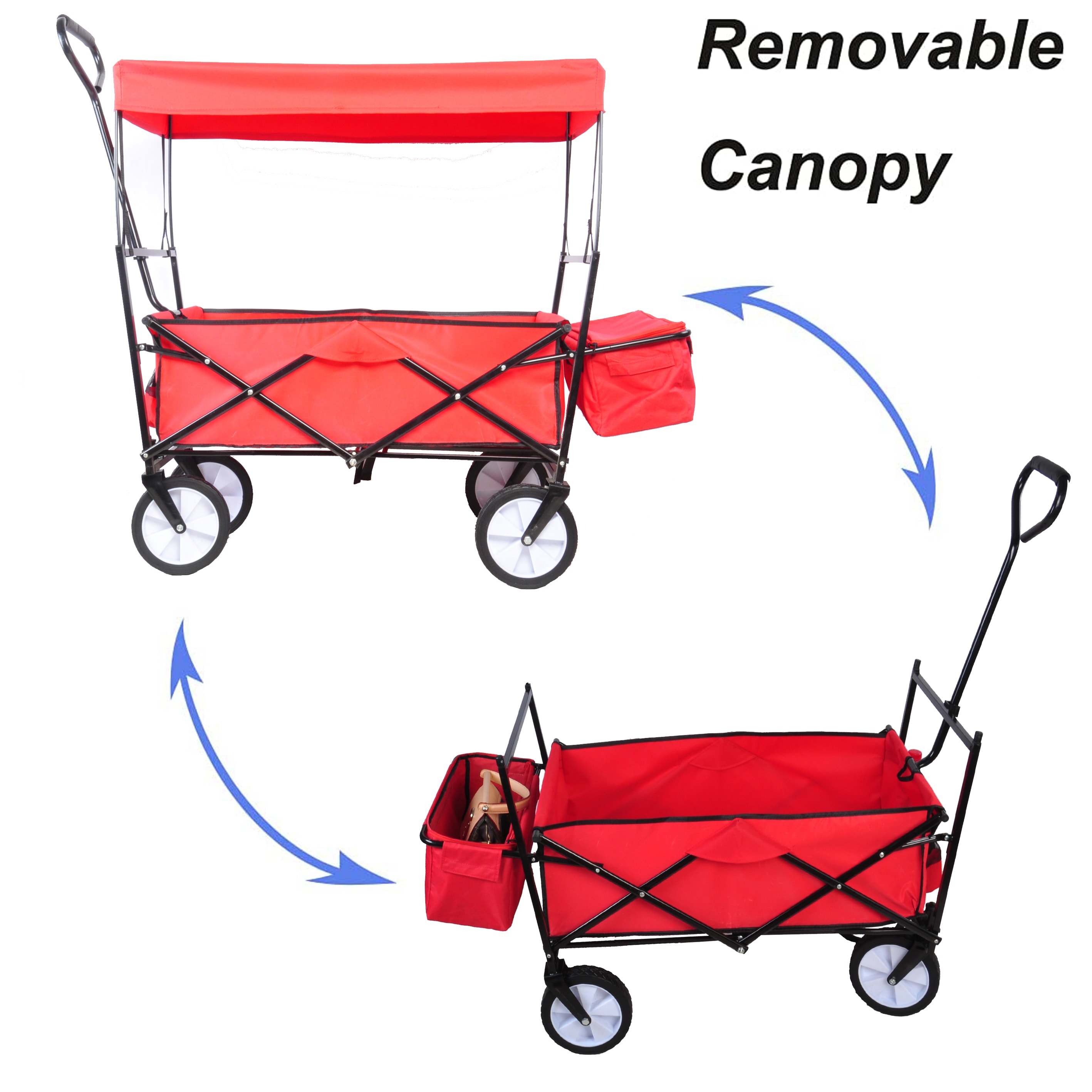 Maocao Hoom 3.5-cu ft Steel Folding Yard Cart at Lowes.com