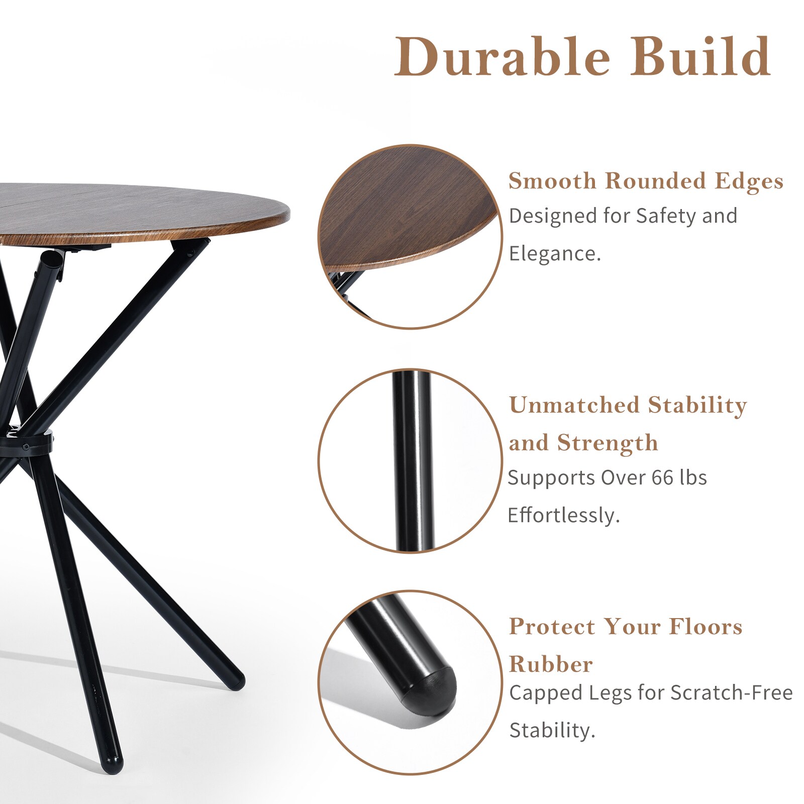 Homy Casa FONTANA 80CM ESP Dining-Tables - View #4