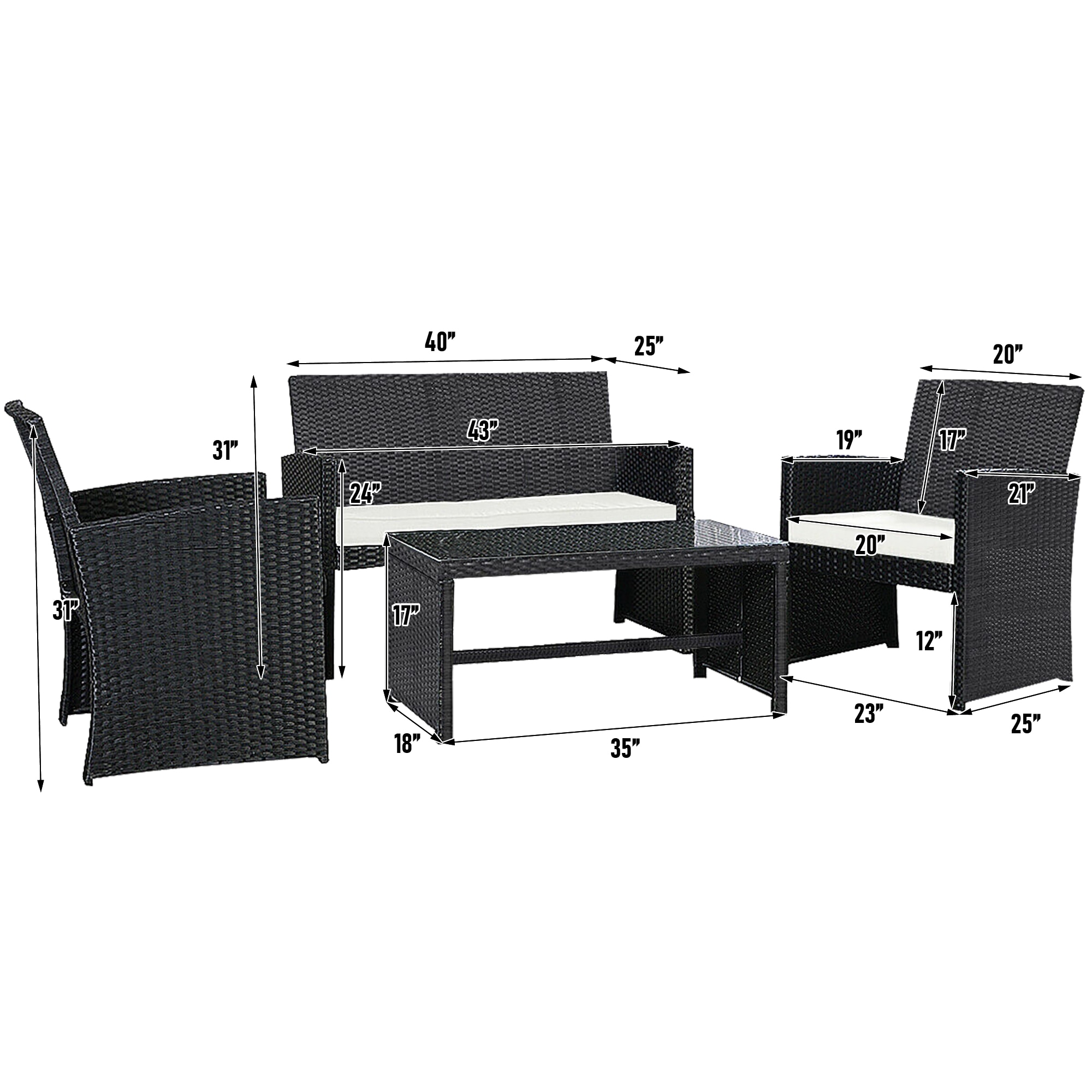 LIVIZA OUS49859 Patio-Conversation-Sets - View #2