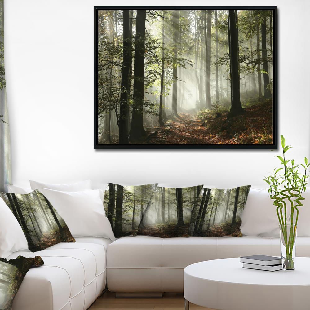 Designart Wood Floater Frame 14-in H x 22-in W Landscape Print on ...