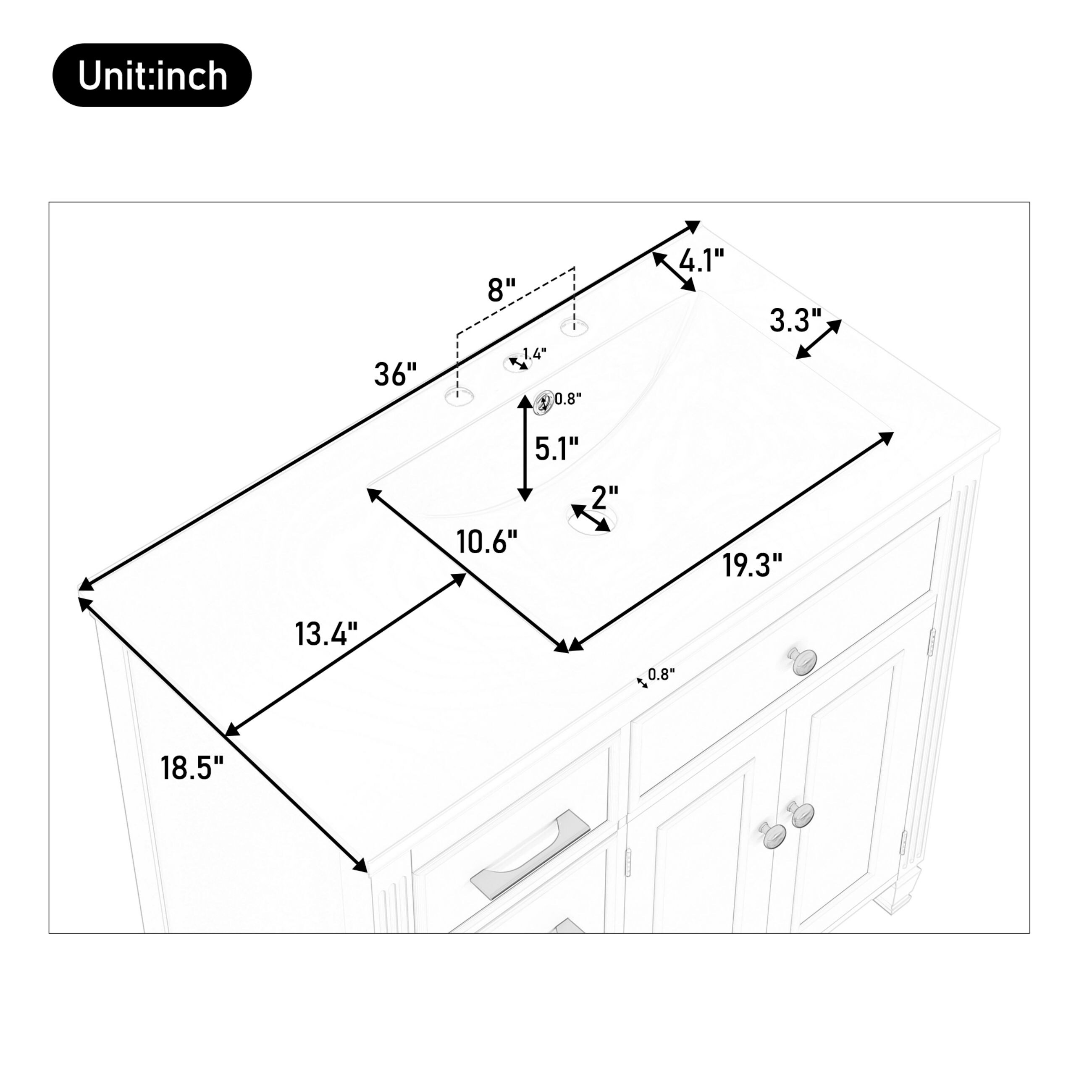 WELLFOR EEX16M4024DX Bath-Vanity-Combo - View #11