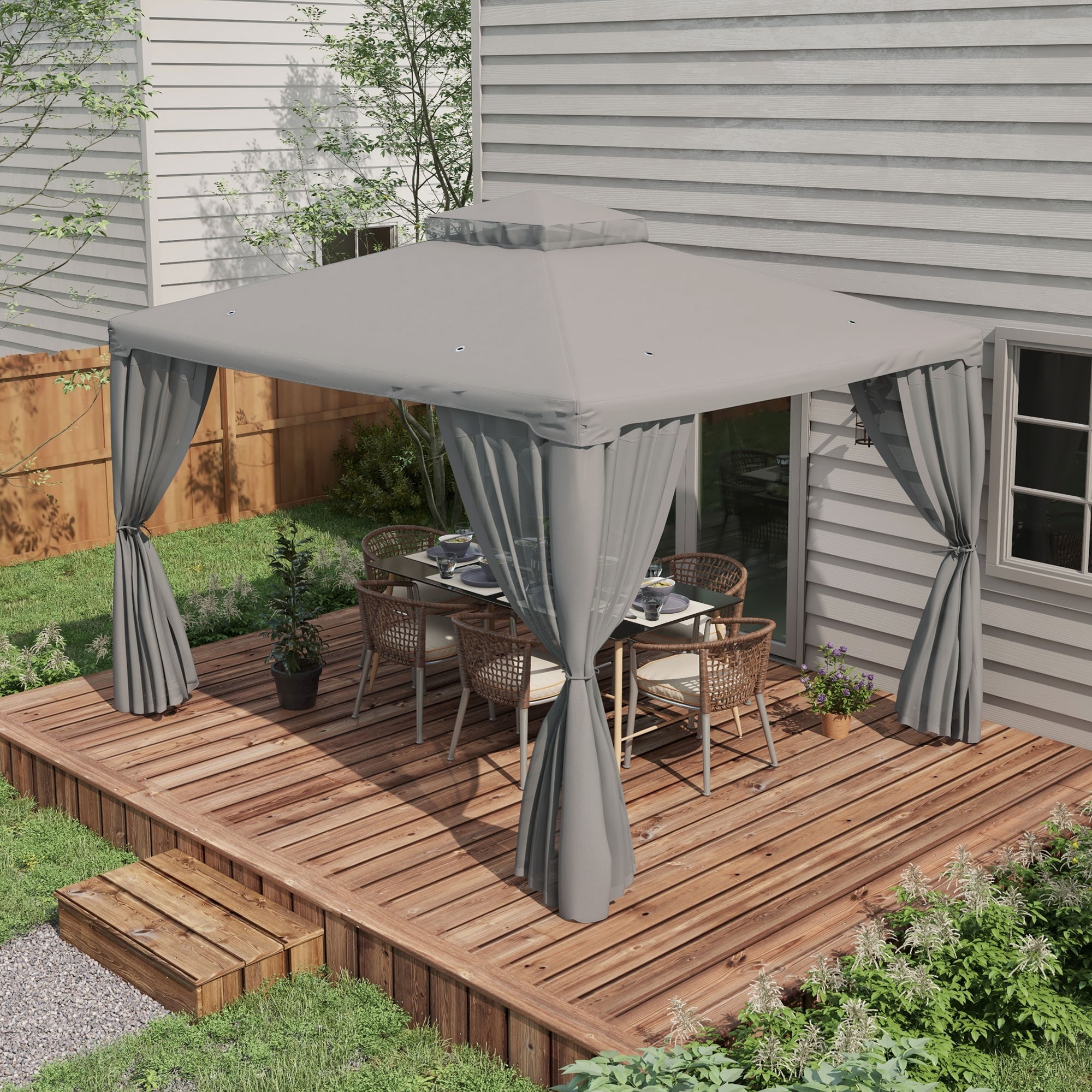 ToolCat BZ2-11-PW Wood-Resin-Gazebos - View #3