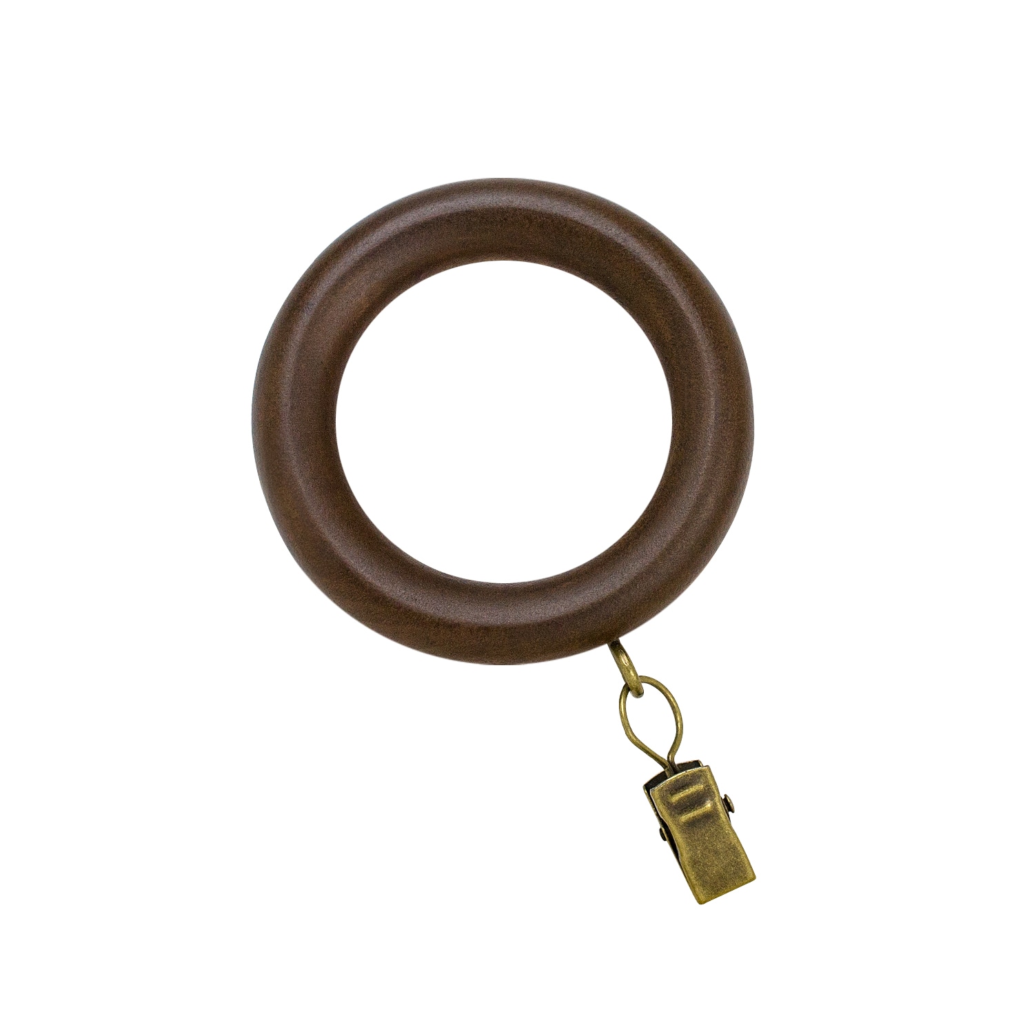 LARGE CURTAIN WOOD POLE RING DRAPE RINGS BROWN COLOUR 