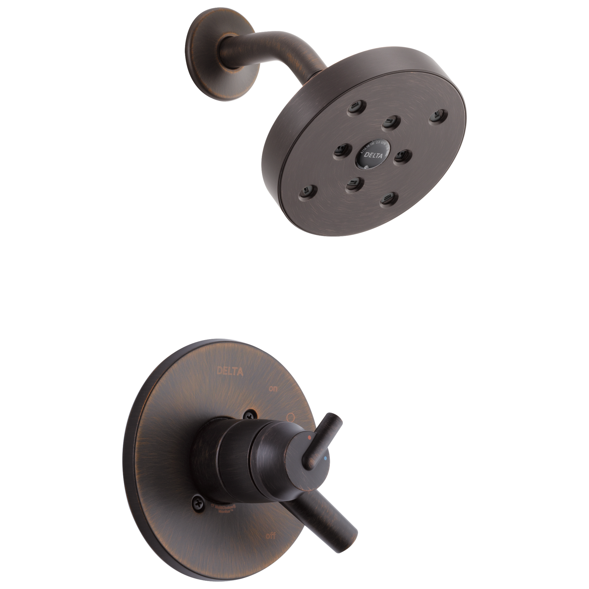 Delta T17259-RB Trinsic Venetian Bronze 2-handle Single function 5.4-Inches Round Shower Faucet