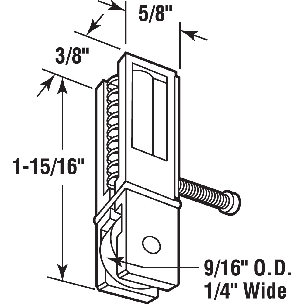 Prime-Line B 544 Sliding-Screen-Door-Rollers-Assem - View #2