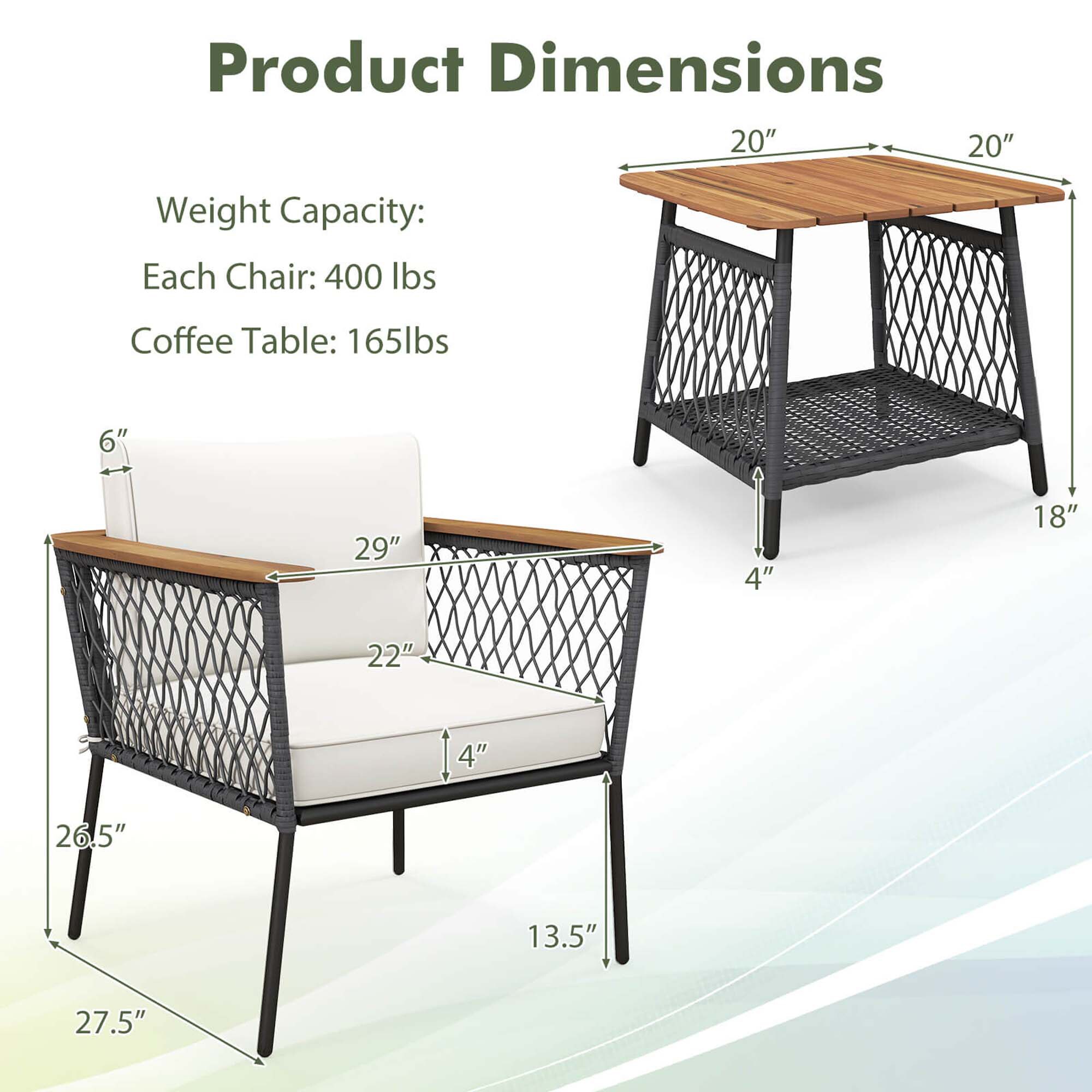 Costway HCST03447 Patio-Conversation-Sets - View #2
