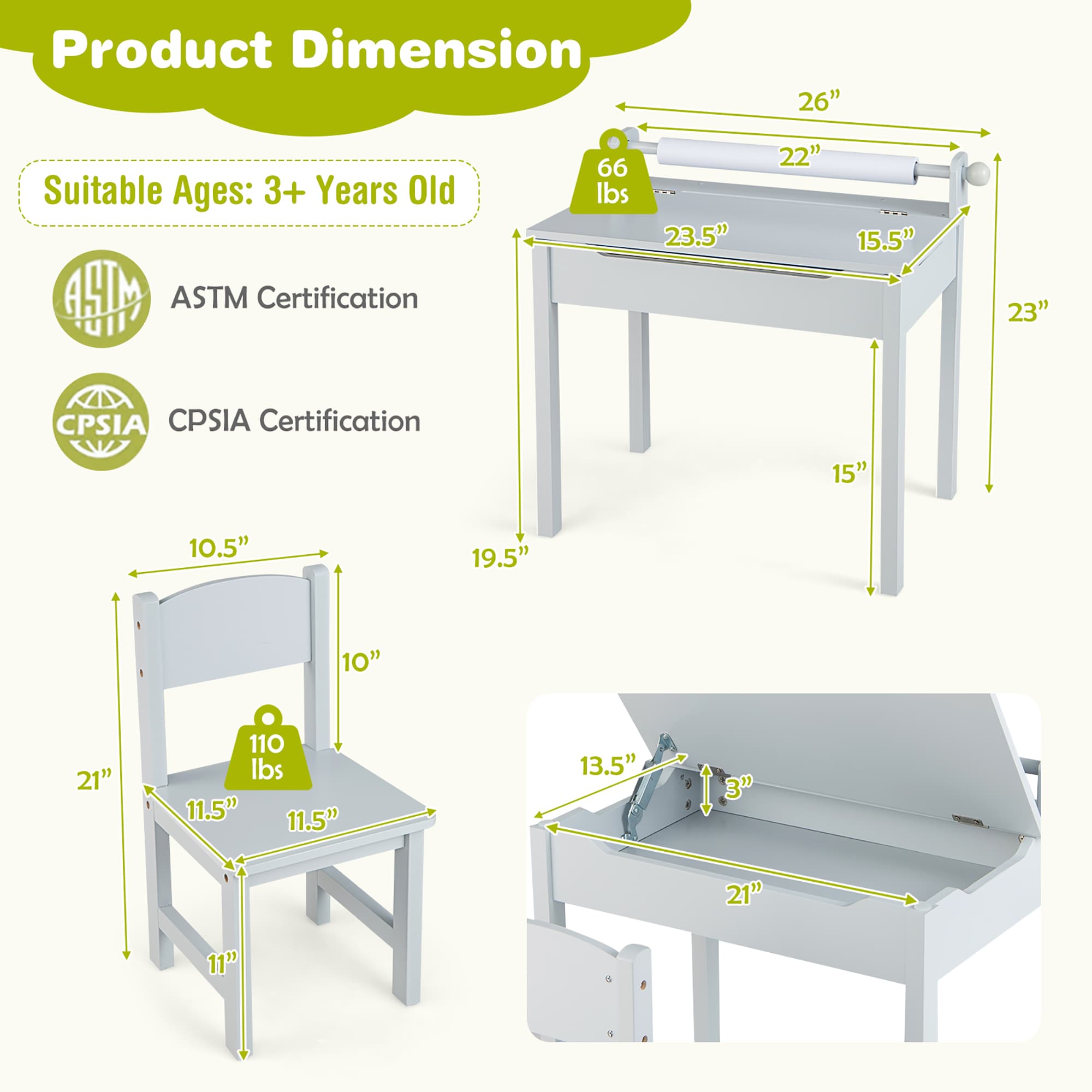 Goplus LWS00310 Kids-Play-Tables - View #2