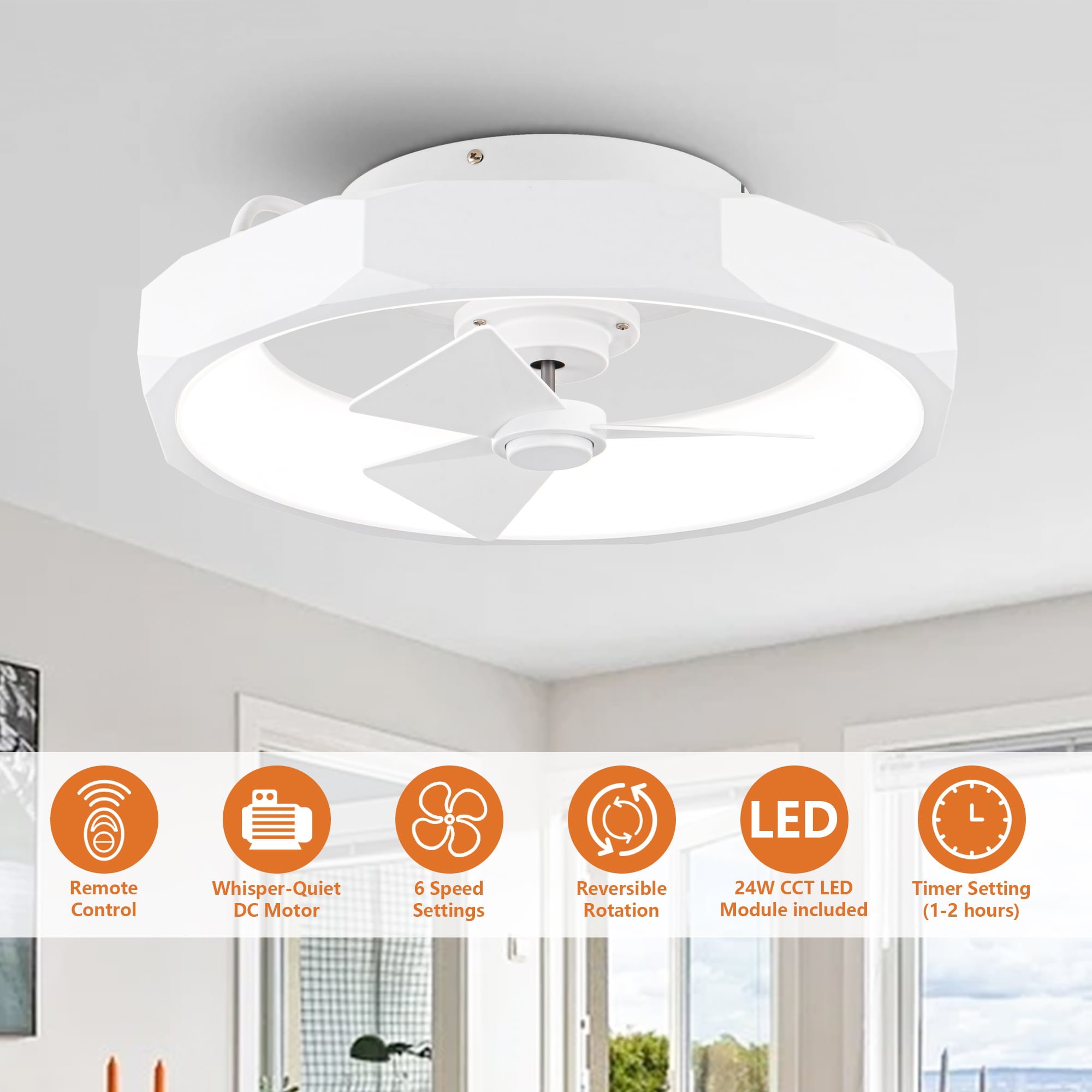 Parrot Uncle F8309WH110V Ceiling-Fans - View #6