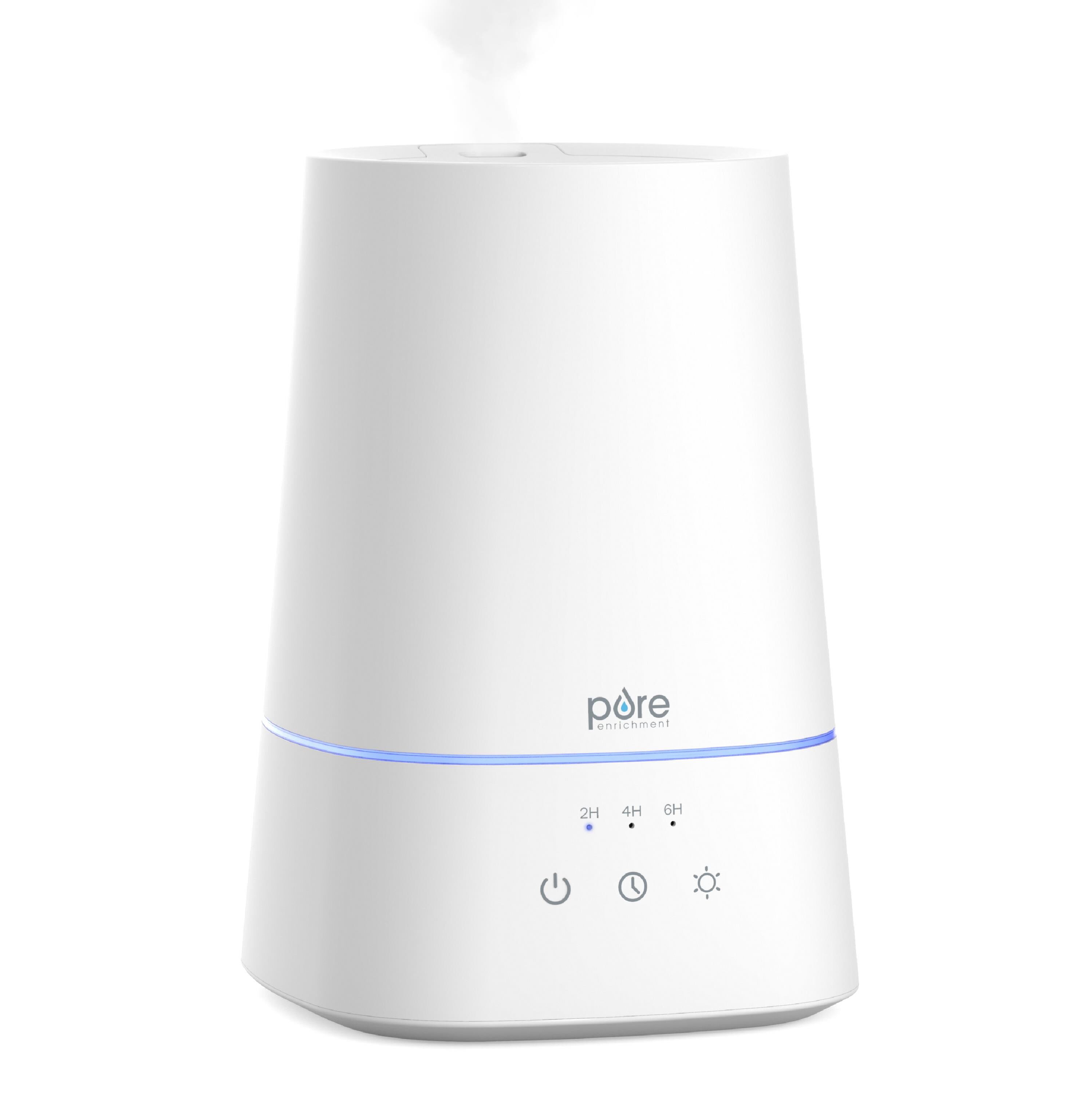 Pure Enrichment 0.6-Gallon Tabletop Evaporative Humidifier (For Rooms Up To 300-sq ft ) White #PEHUMTOP-W