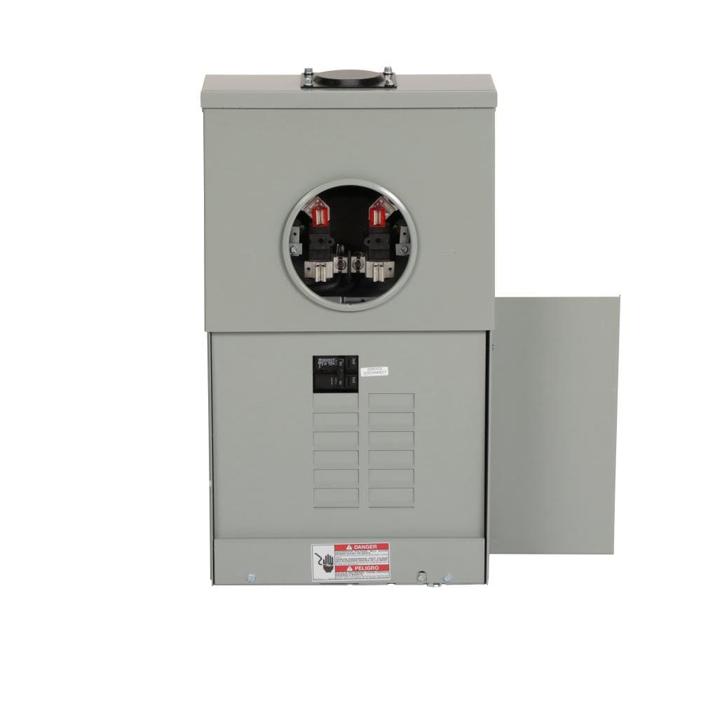 Type BR 100-Amp 12-Spaces 24-Circuit Outdoor Main Breaker Meter Combo Load Center | - Eaton MBE1224B100TS