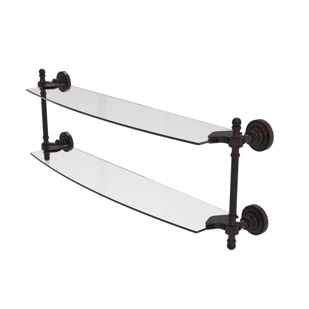 Allied Brass RD-34/24-VB Retro Dot Venetian Bronze 2 -Tier Wall mount Bathroom Shelf ( 24-in x 7-in x 5-in )