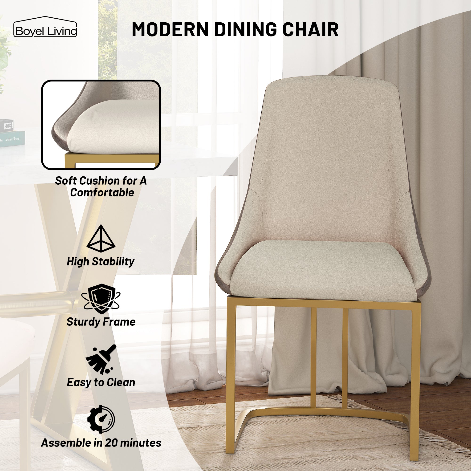 Boyel Living BLDC2432GY Dining-Chairs - View #6