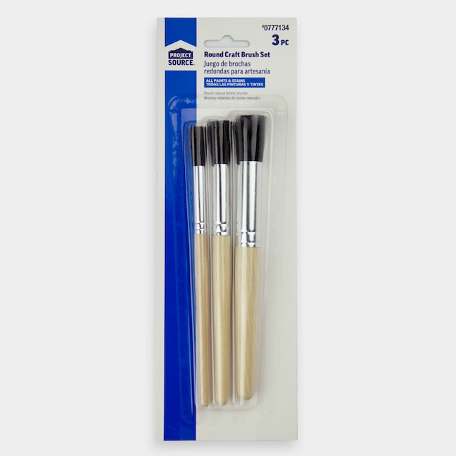 3Pcs Art Paint Brush Large Bristle Stencil Brushes Set Crafts Painting Tools
