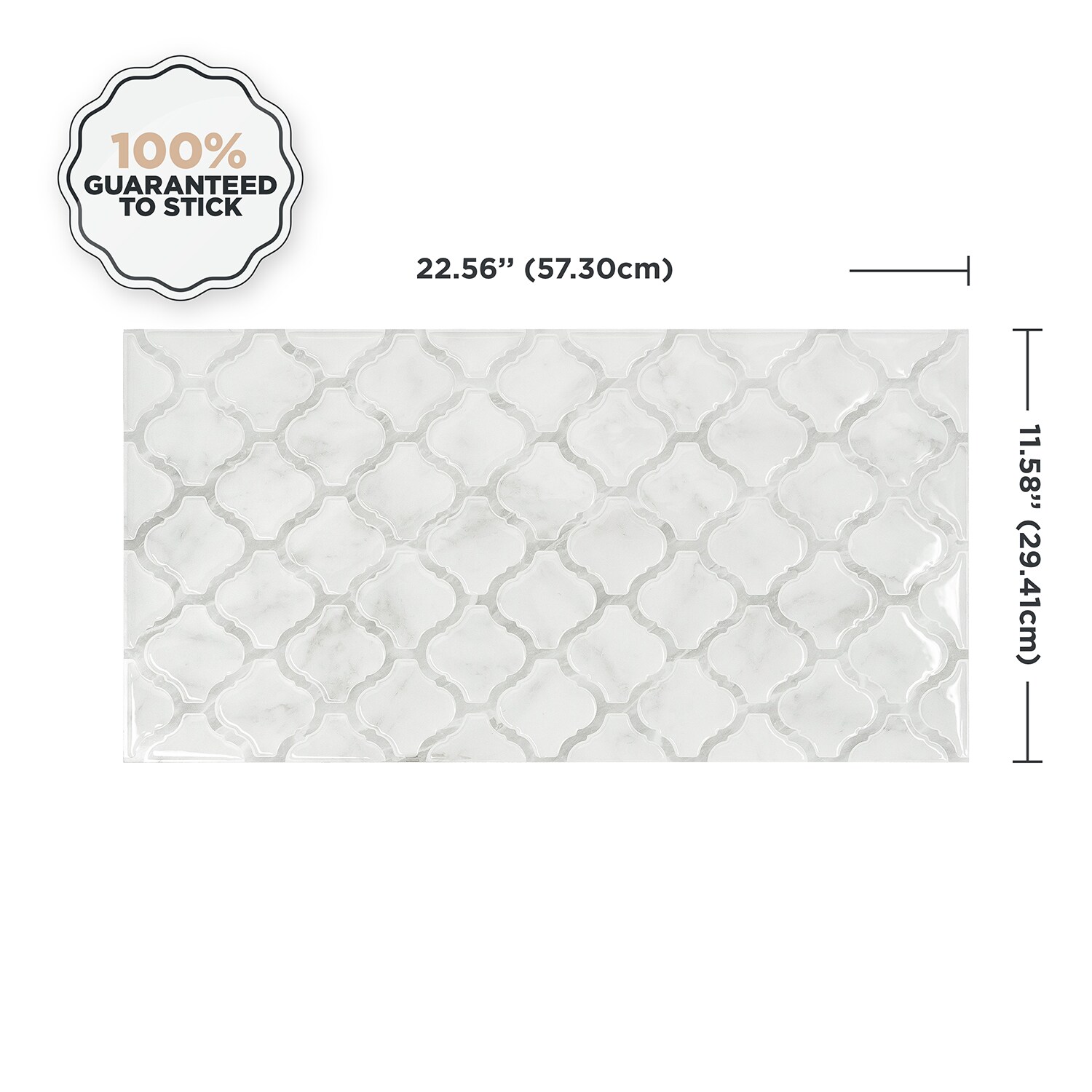 smart tiles Arabesco Marble White 22.56 in. x 11.58 in. Vinyl Peel and Stick  Tile (3.57 sq. ft./ 2-pack) SM1177G-02-QG - The Home Depot