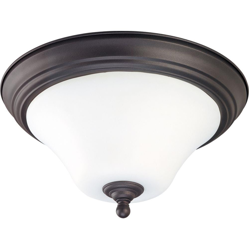  LW-SC527953 2-Light 15-in Dark Chocolate Bronze Flush Mount Light