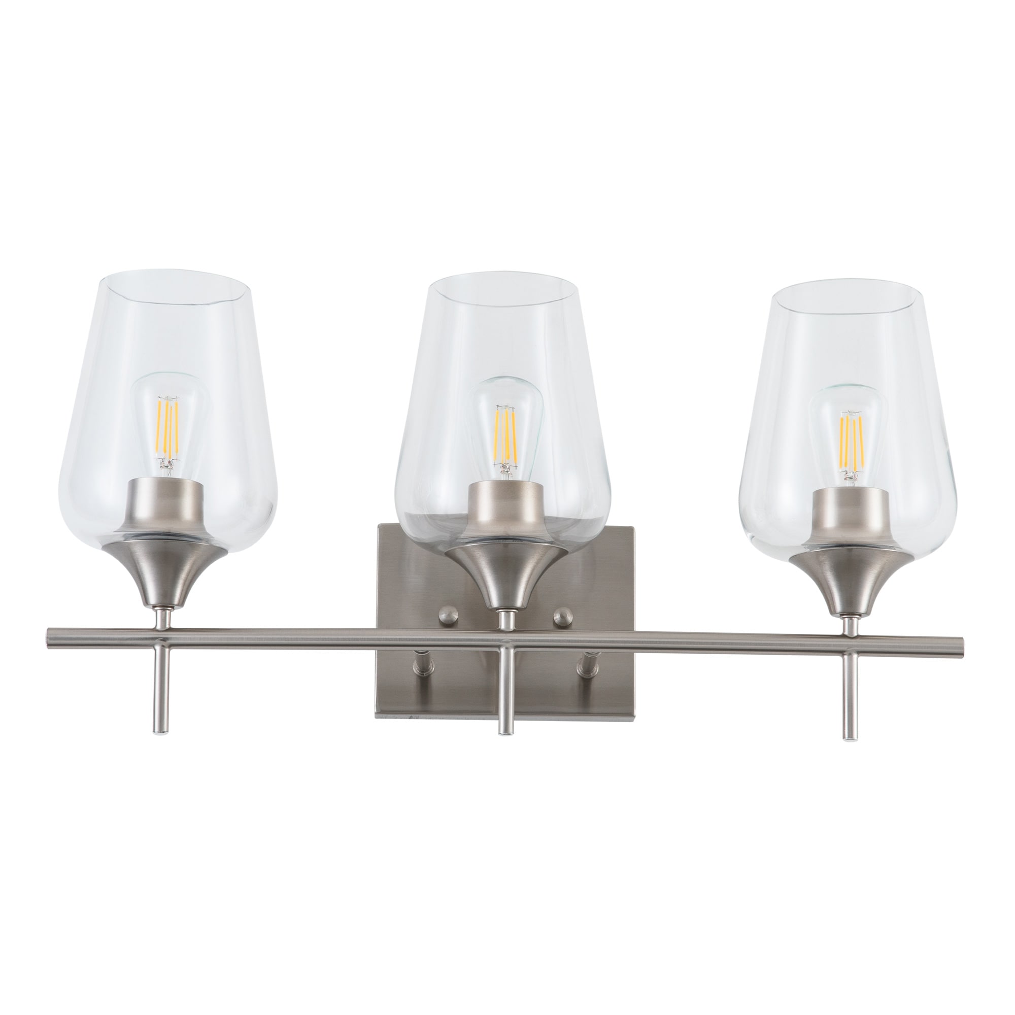 CO-Z HCF-2803-NI 7.2-in 3 -Light Brushed Nickel Modern/contemporary Vanity light