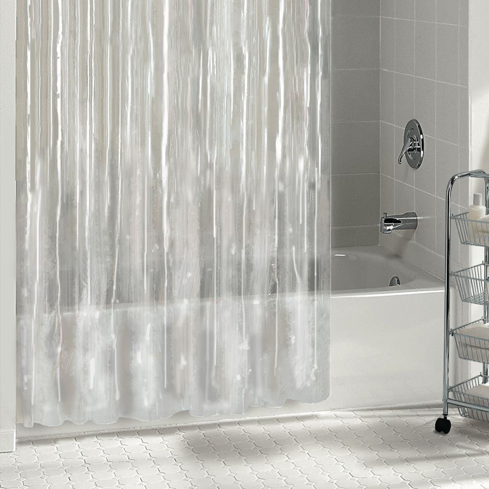 2 Pack Home Collection Clear PEVA Vinyl Shower Curtains Magnetic Liner 70x72 in 
