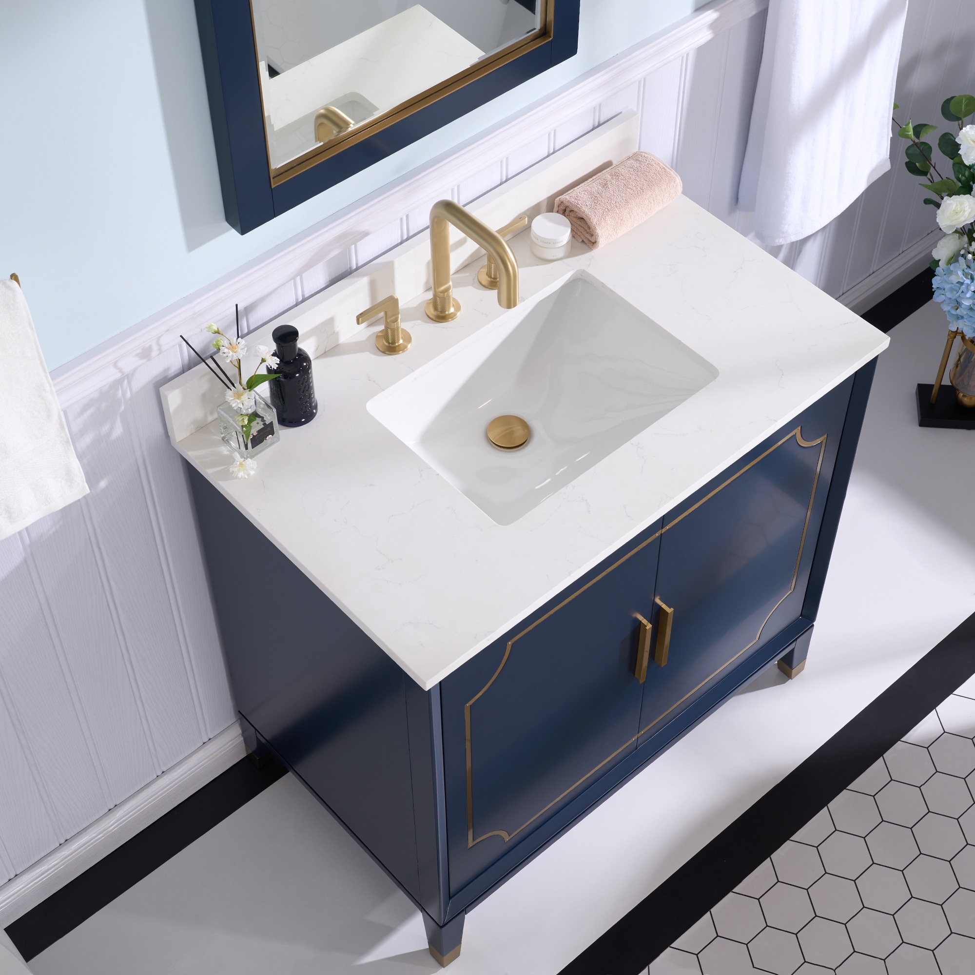 WELLFOR MELODY36QZ-NB Bath-Vanity-Combo - View #9