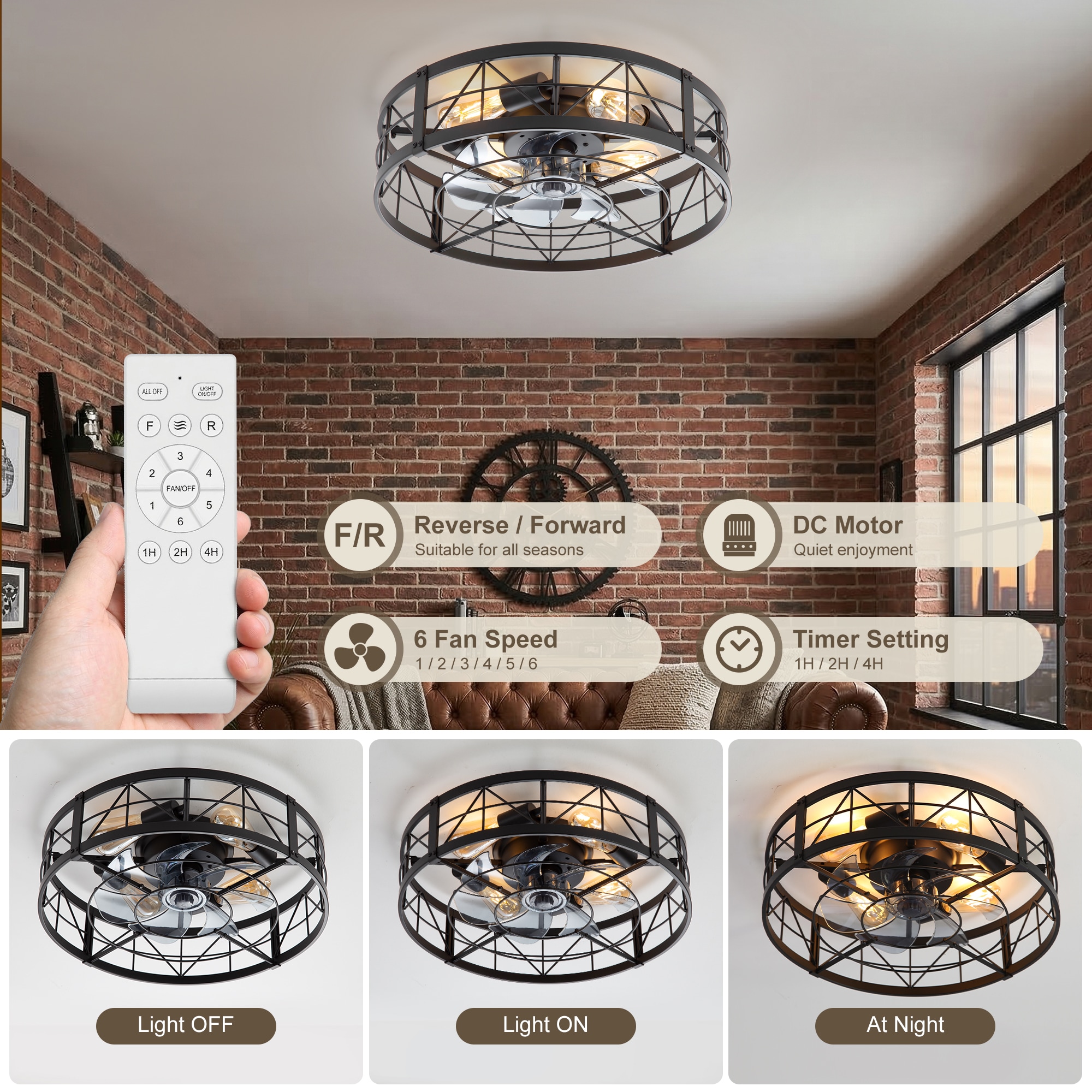 Airsurfer AS-35002-BK-20-KD-XL Ceiling-Fans - View #5