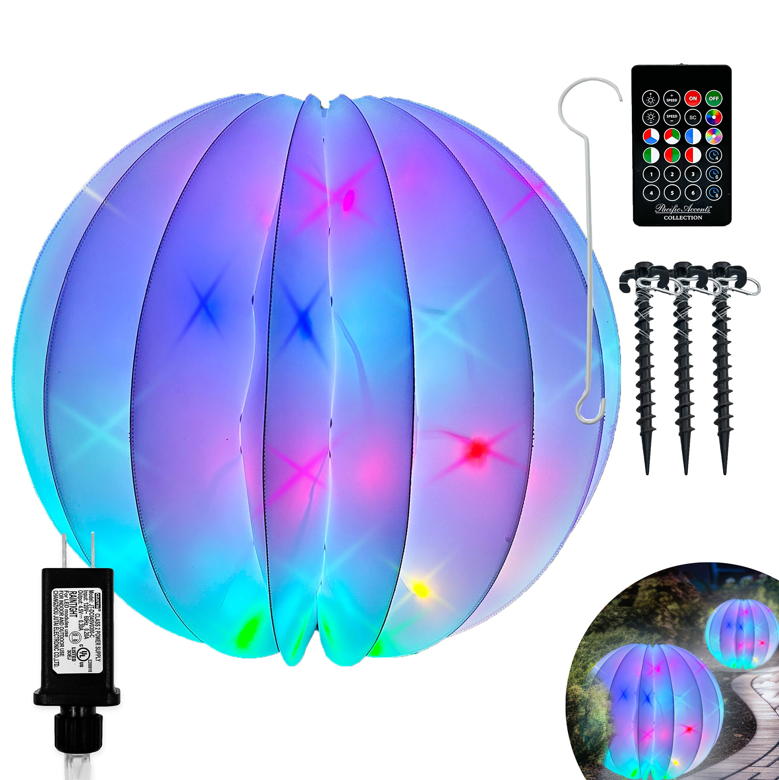 Flipo HOL-ORB-18 18-in Lighted Ornaments Christmas Decor