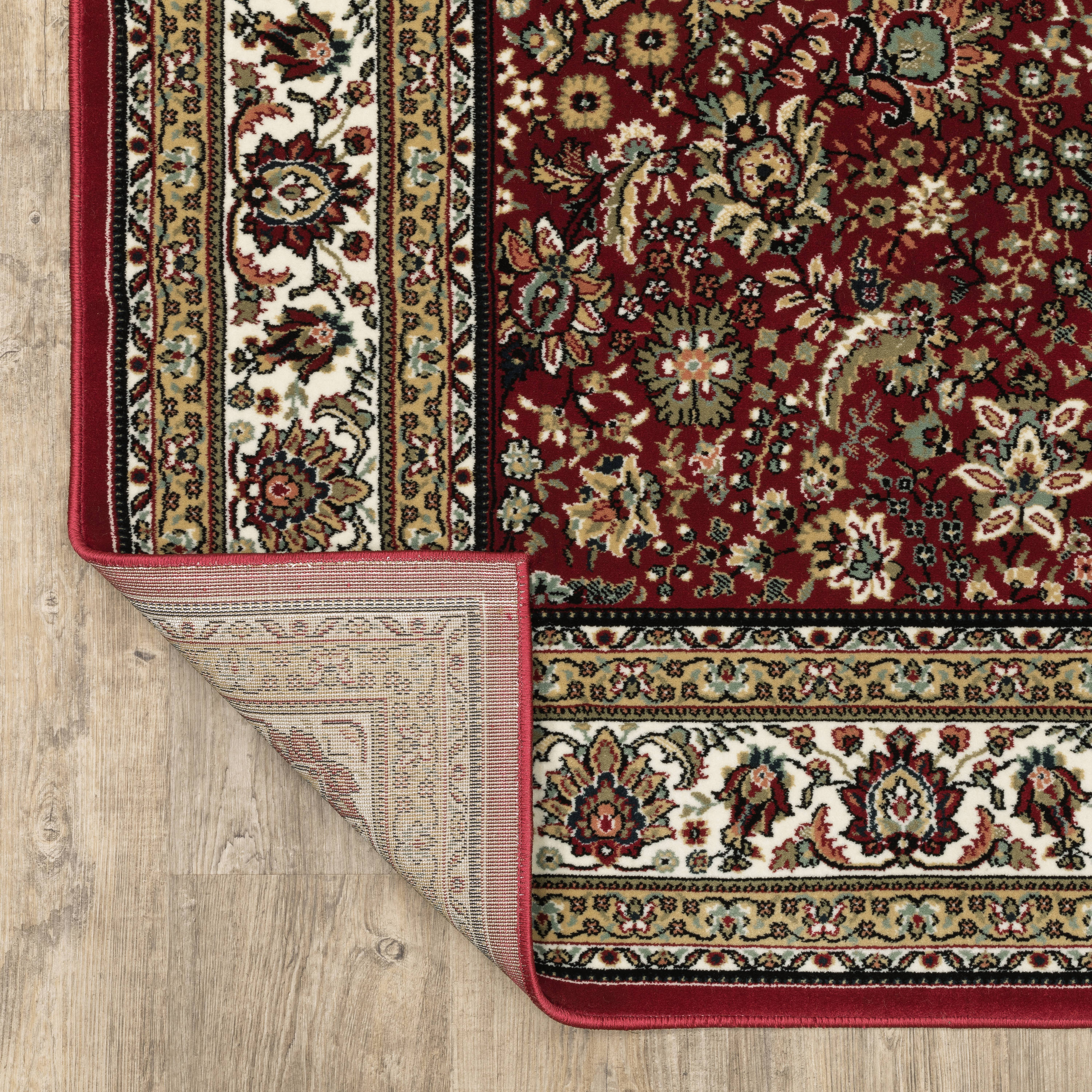 Designer Deadstock – Cotton Lawn - Floral Tiles - Red