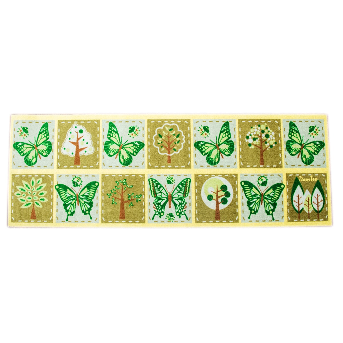 Floortex FR4SR2055TG 4-ft x 1-ft Green Tree's Design Nylon Rectangular Indoor Runner mat