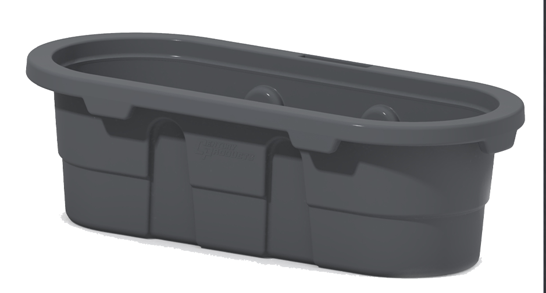 Rubbermaid Commercial Products 50-Gallons Black Polyresin Stock Tank at