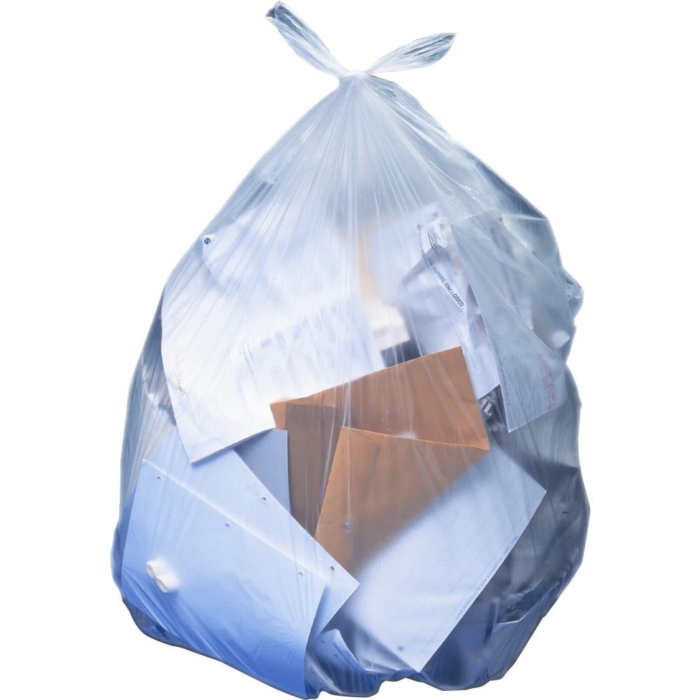 PlasticMill 33-Gallons Clear Outdoor Plastic Recycling Trash Bag