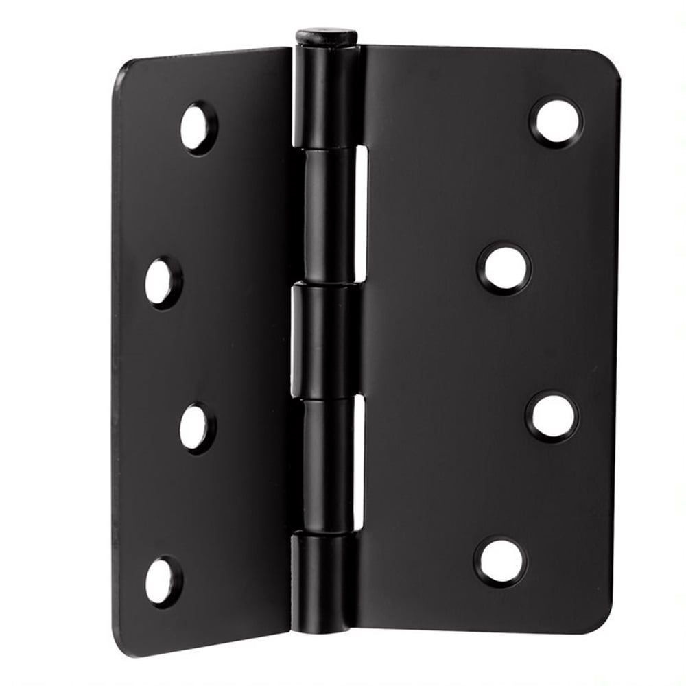 Design House 189464 3-1/2-in H x 1/4-in Radius Matte Black Butterfly Interior/Exterior Door Hinge 6 -Pack