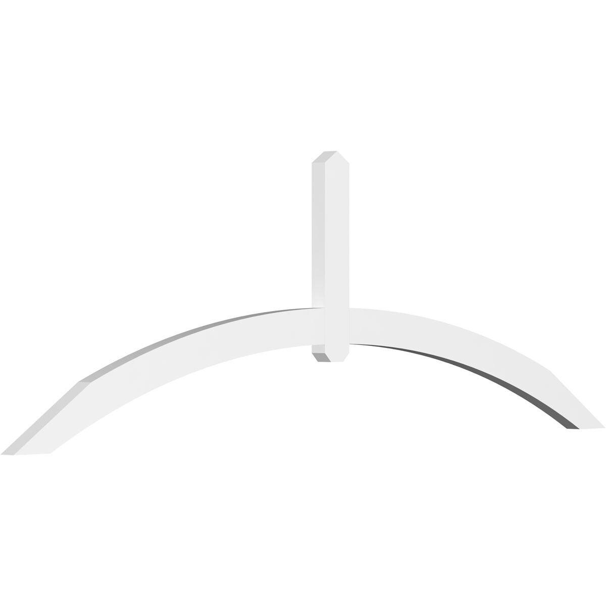 Ekena Millwork GBP096X32X0204ARC00 Archdale White PVC Gable bracket