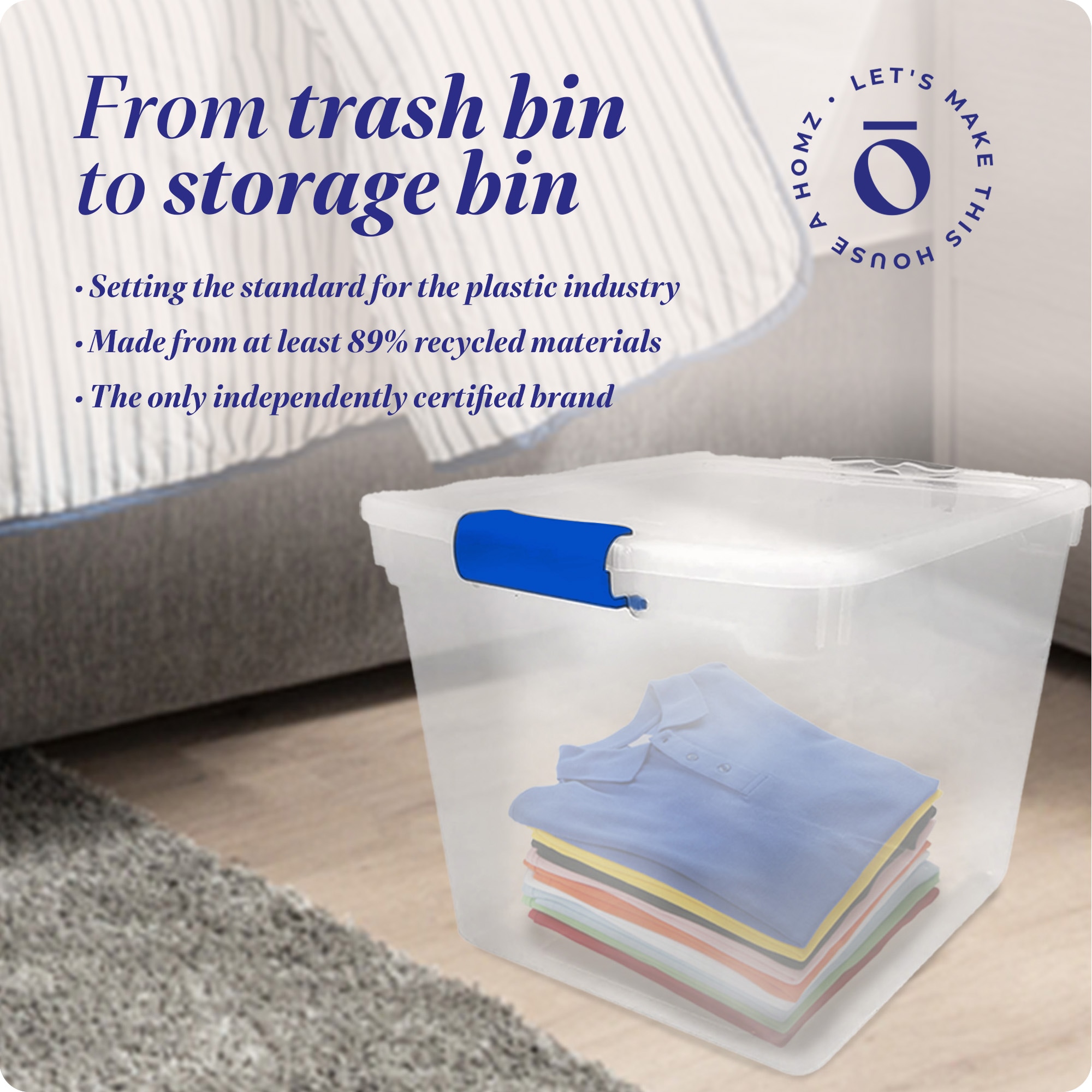 Homz Products 183880 Plastic-Storage-Totes - View #7
