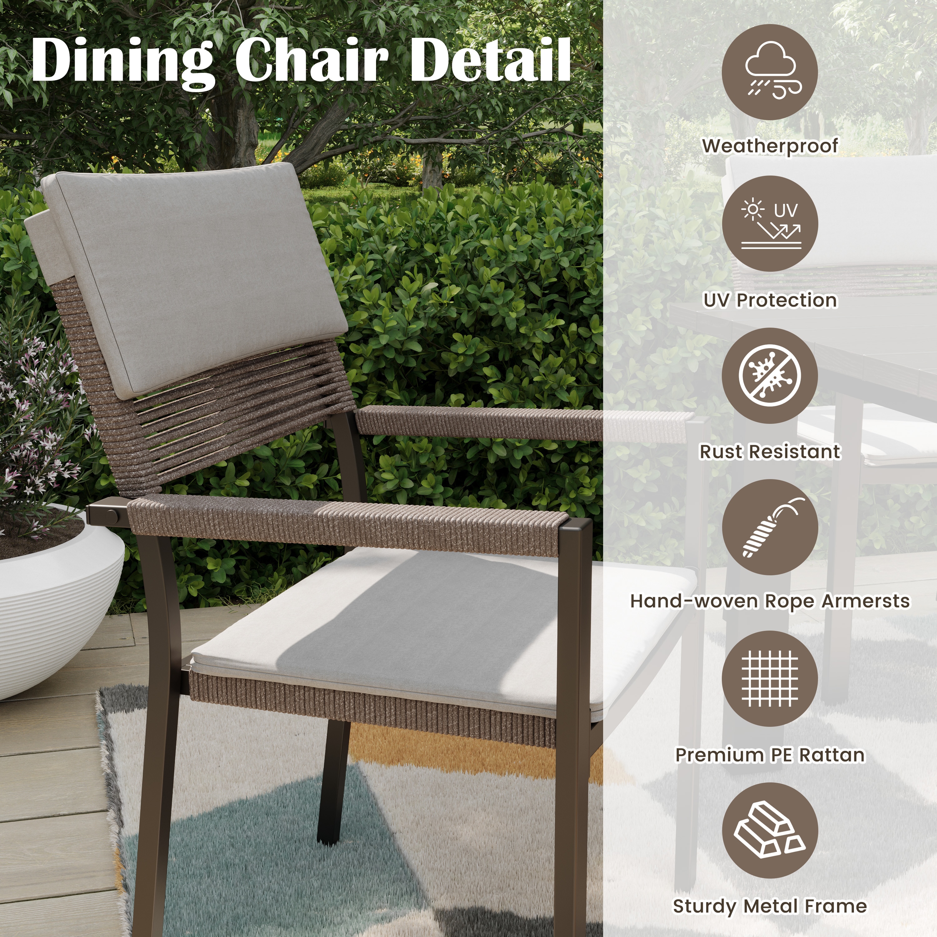 AURA OUTDOOR OIDCT-12-BR Patio-Dining-Sets - View #4