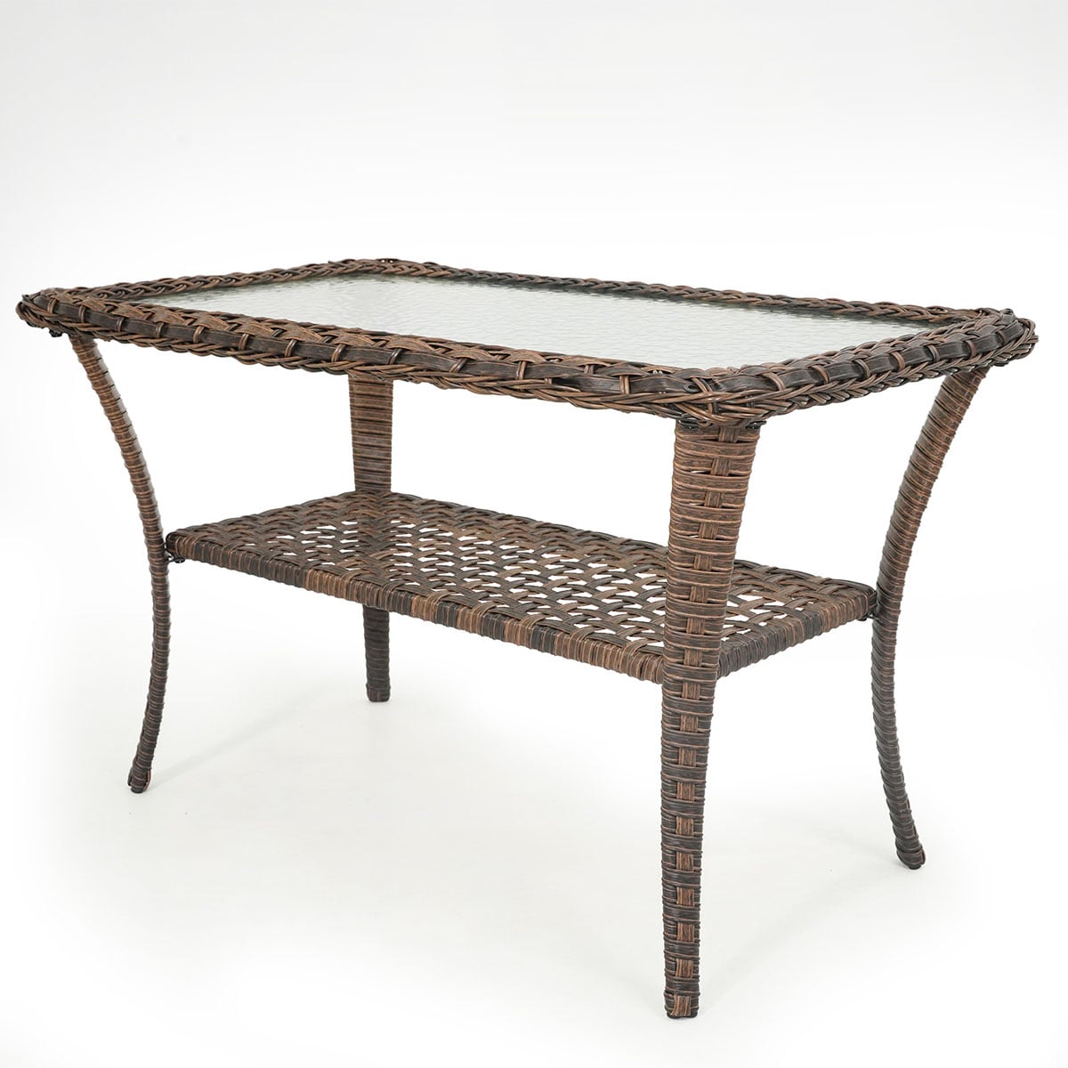 Rilyson FSKWBR50 New Juno Rectangle Wicker Outdoor Coffee 20-in W x 34-in L