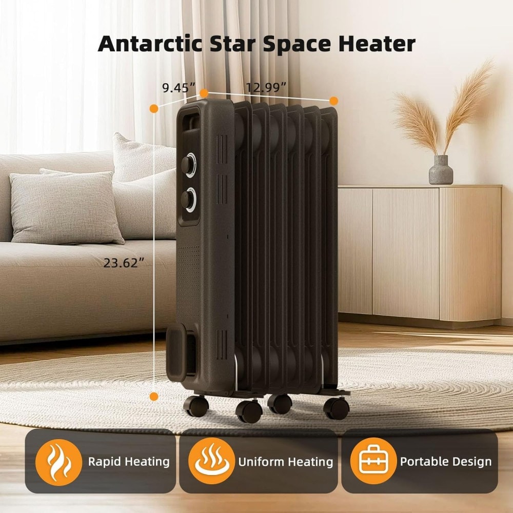 R.W.FLAME U6384-GREY Portable-Electric-Heat - View #2