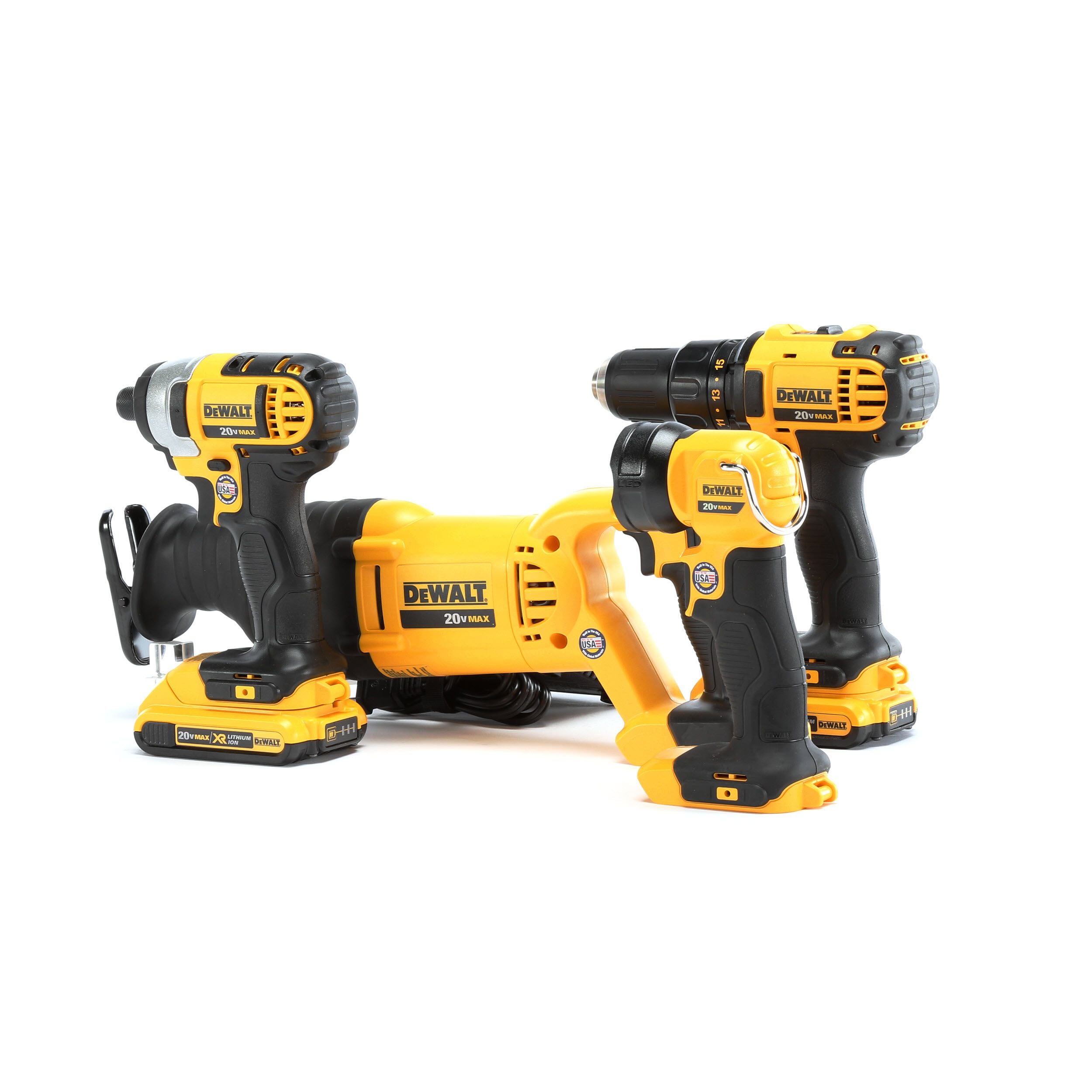 DEWALT 4-Tool 20-Volt Max Power Tool Combo Kit with Soft Case (2-Batteries  and charger Included) in the Power Tool Combo Kits department at Lowes.com