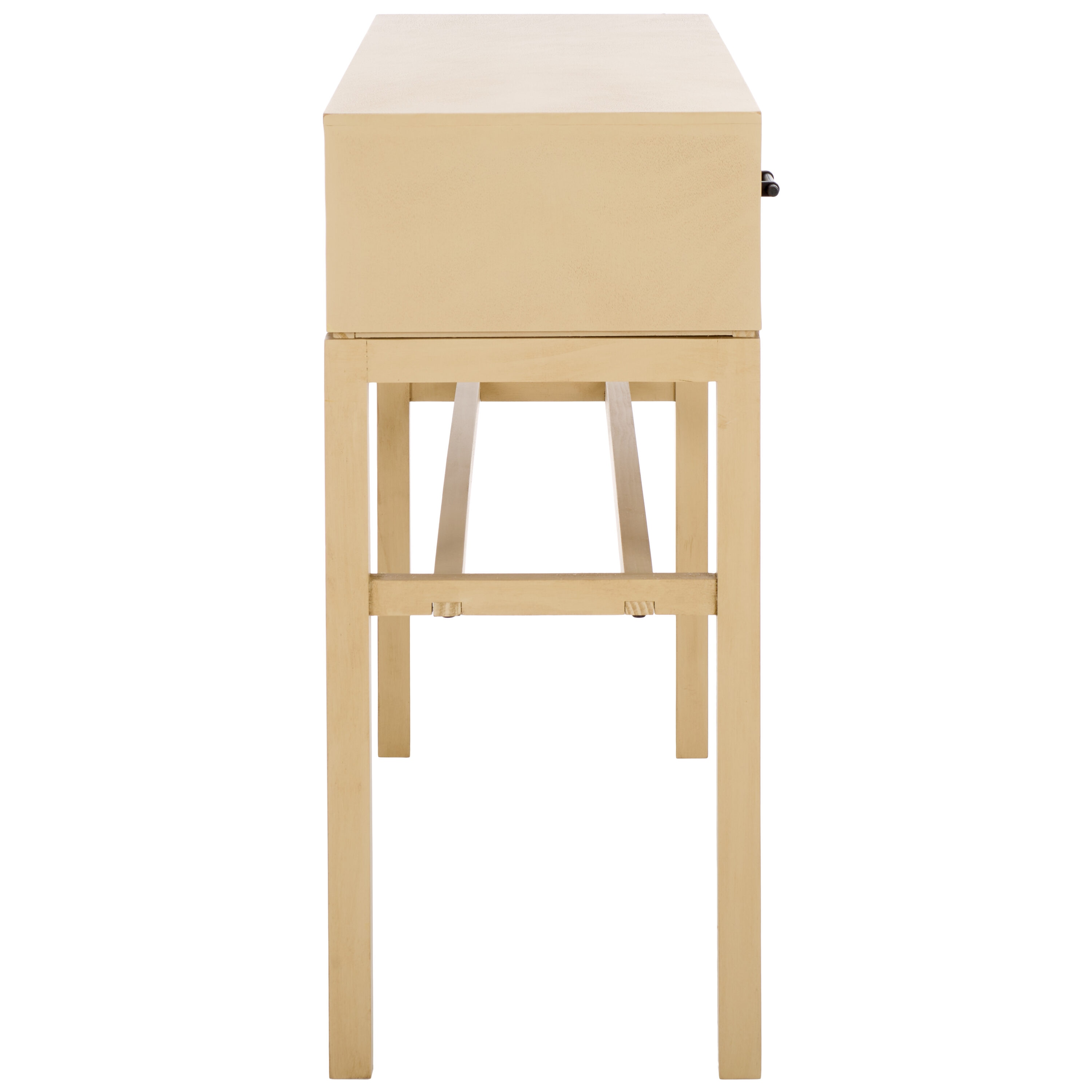 Ajana Natural Wood and Metal 2-Drawer Console Table