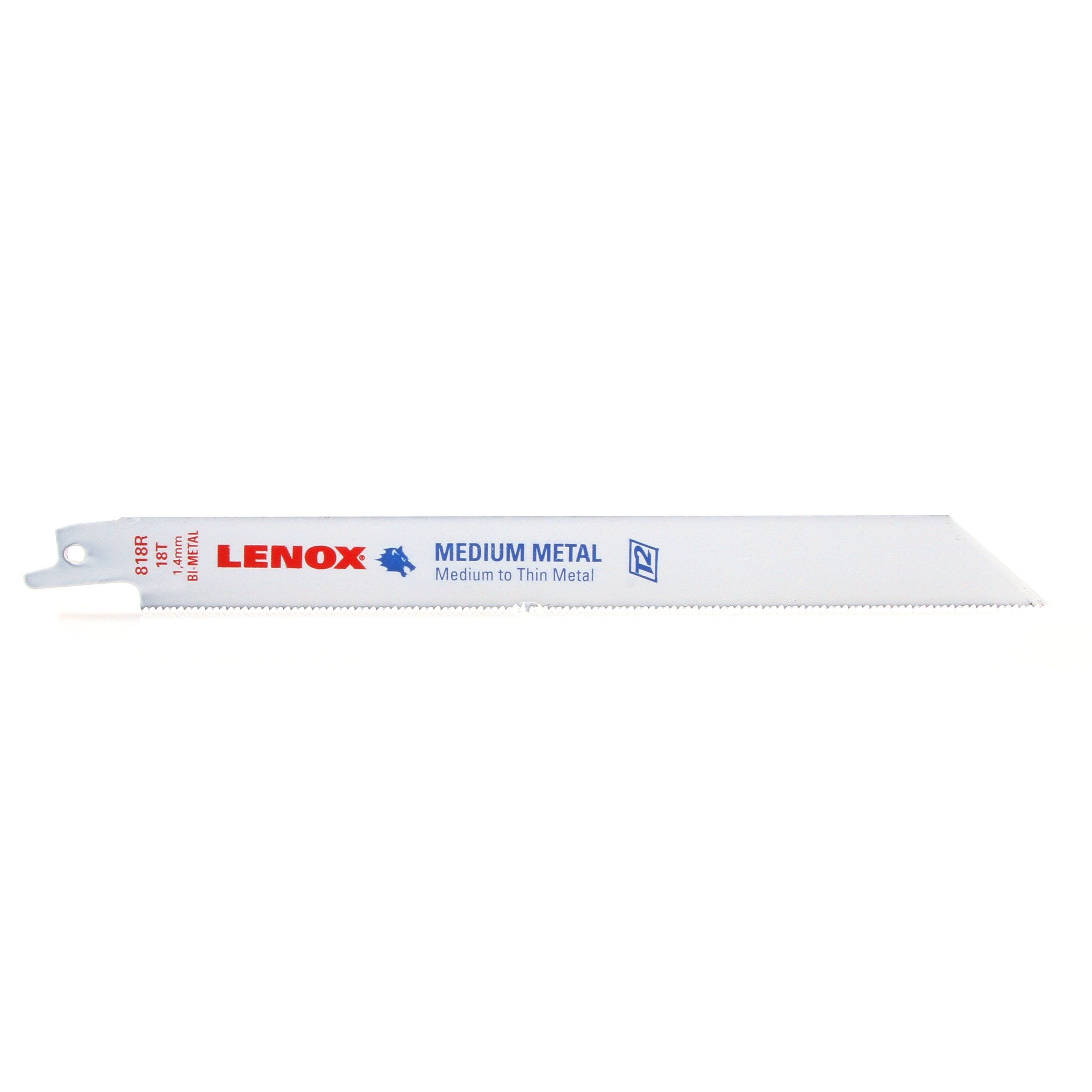 LENOX METALWOLF Bi metal 8 in 18 TPI Metal Cutting Reciprocating