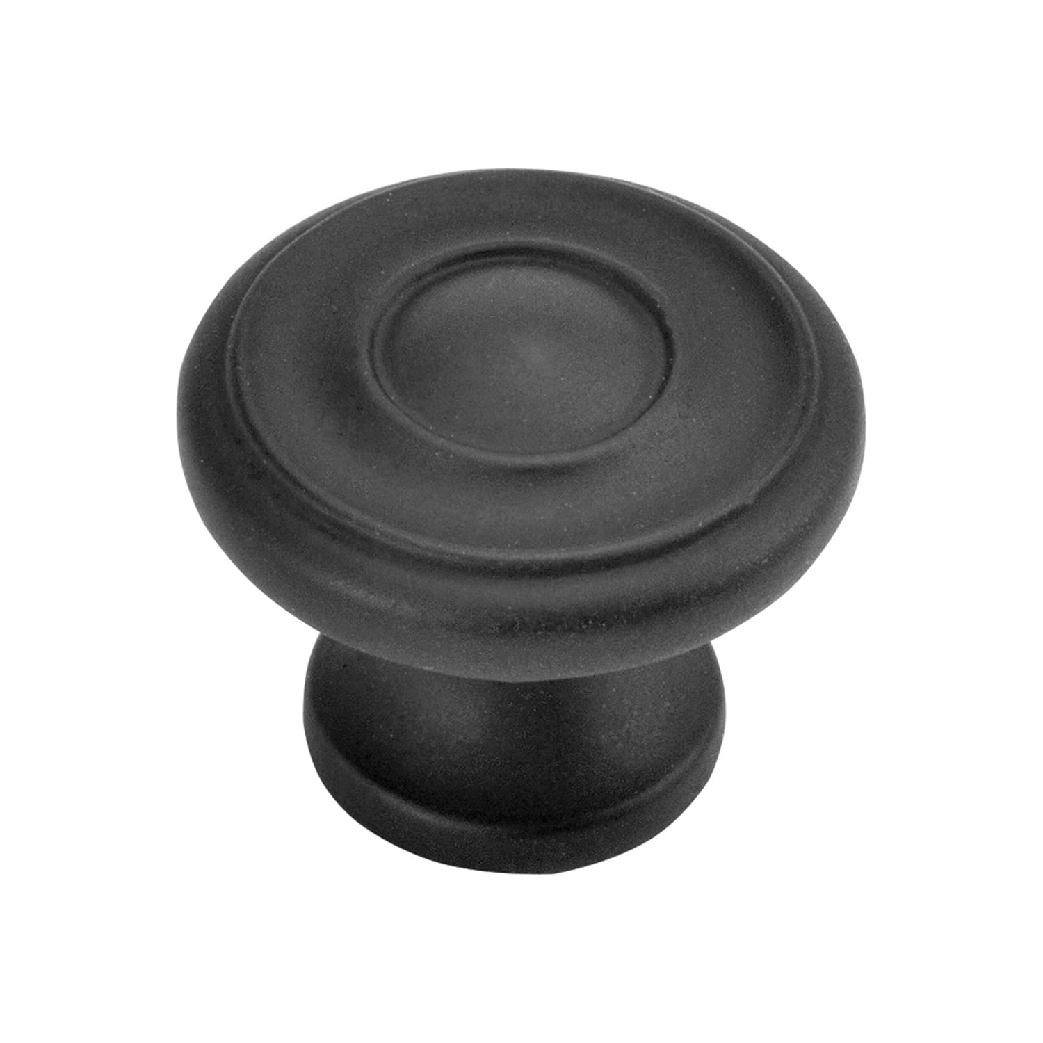 Hickory Hardware P3500-MB Cottage 1-1/4-in Matte Black Mushroom Farmhouse Cabinet Knob