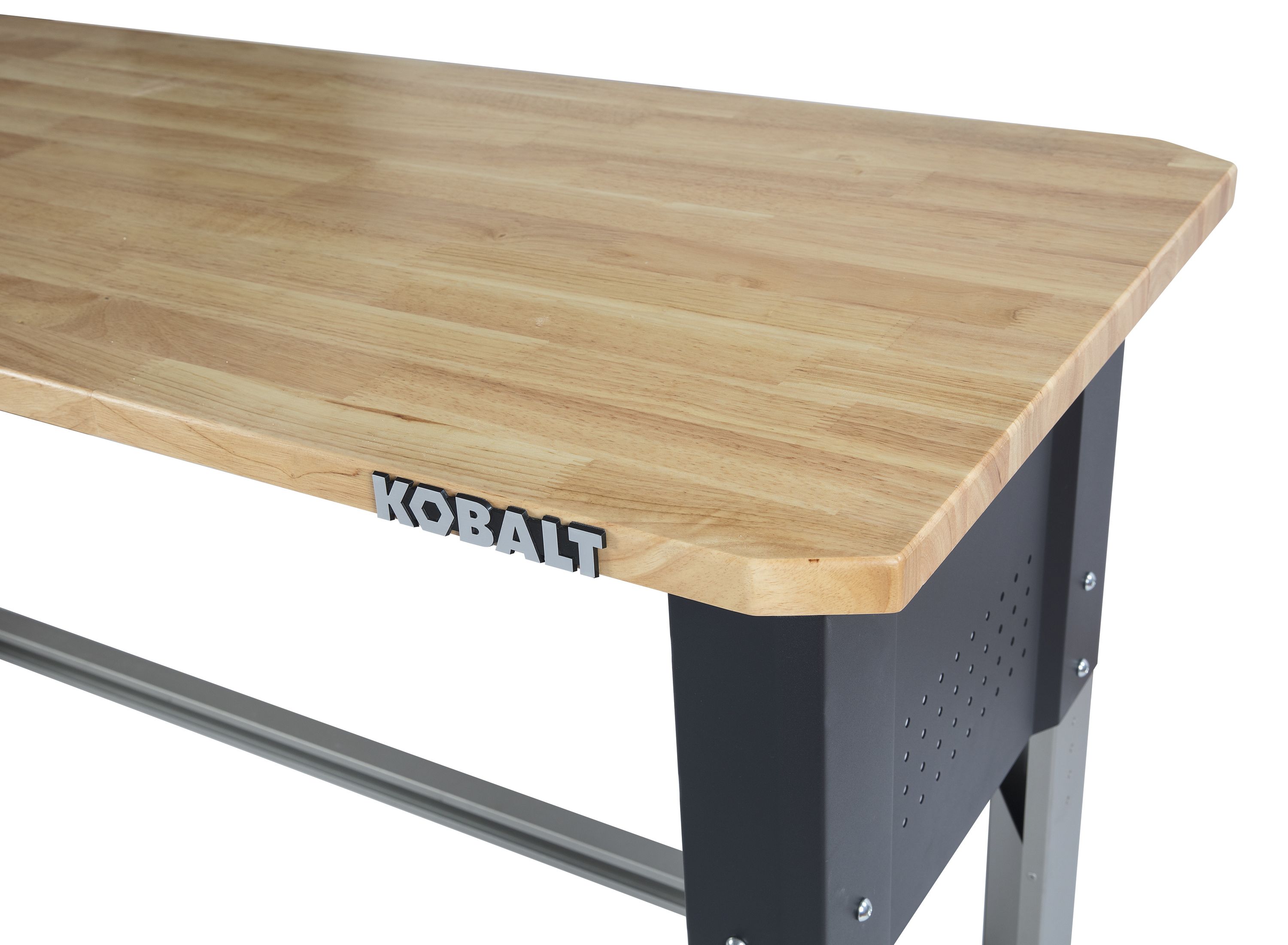 Kobalt 38.5-in H Plain Wood Color, Grey Wood Work Bench at