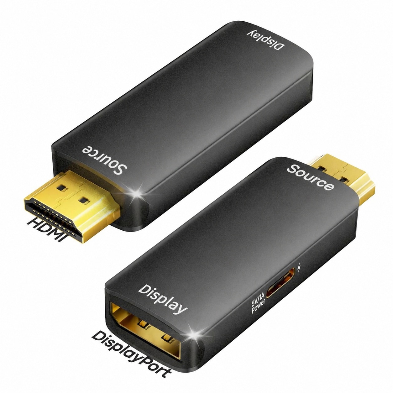 Adrinfly  HDMI to DisplayPort Adapter 4K at 60Hz 2K 1080P at 120Hz UniDirectional Active HDMI 2.0 to DP 1.2 Display Converter Male to Female for
