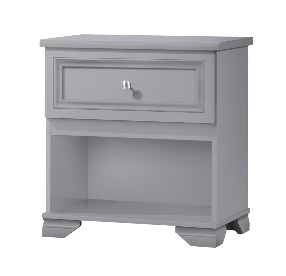 Belle Isle Furniture CAM01-0003 South Lake 1 Drawer Nightstand Grey Nightstand