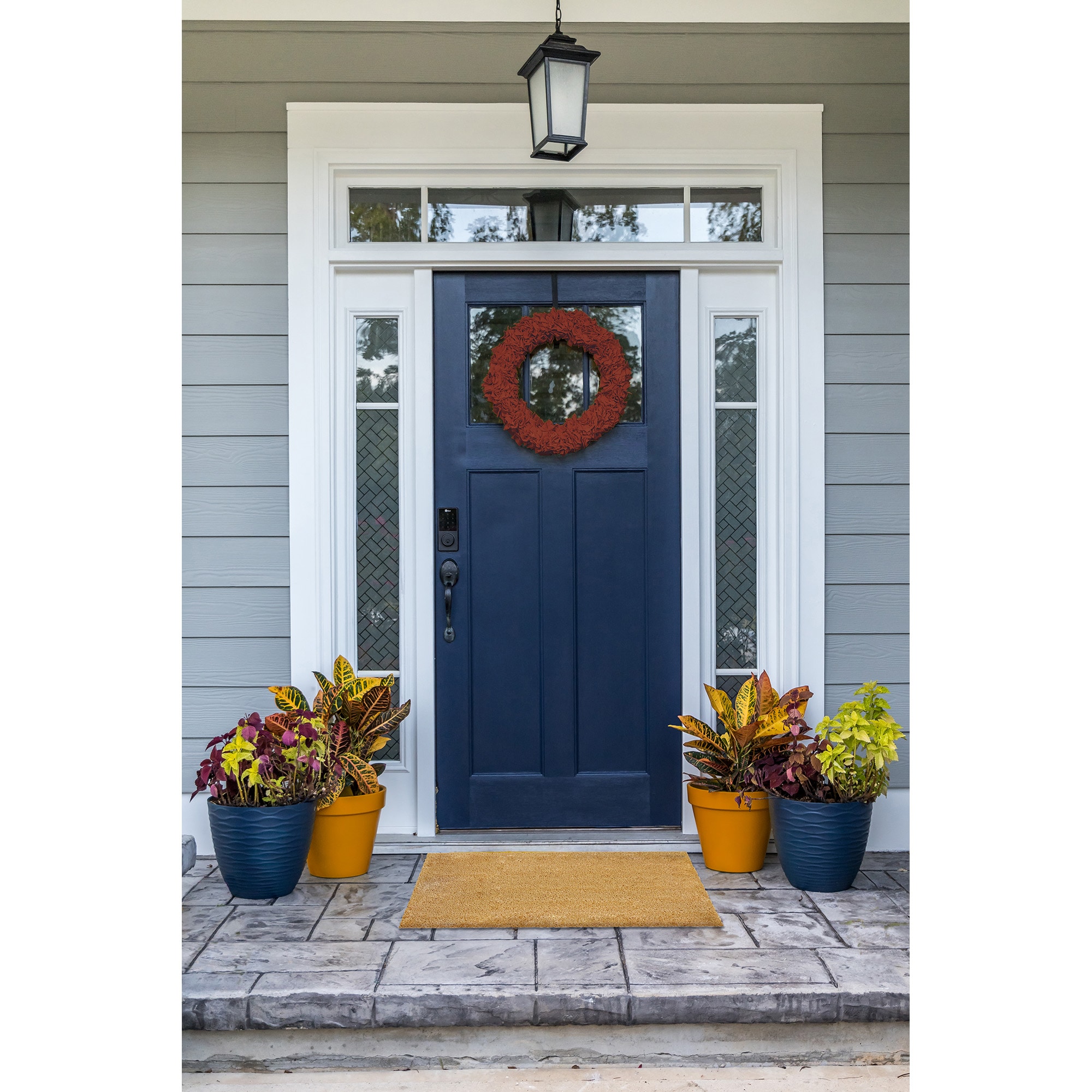Liora Manne NTR12223712 1-1/2-ft x 2-1/2-ft Natural Coir Rectangular Outdoor Decorative Novelty Door mat